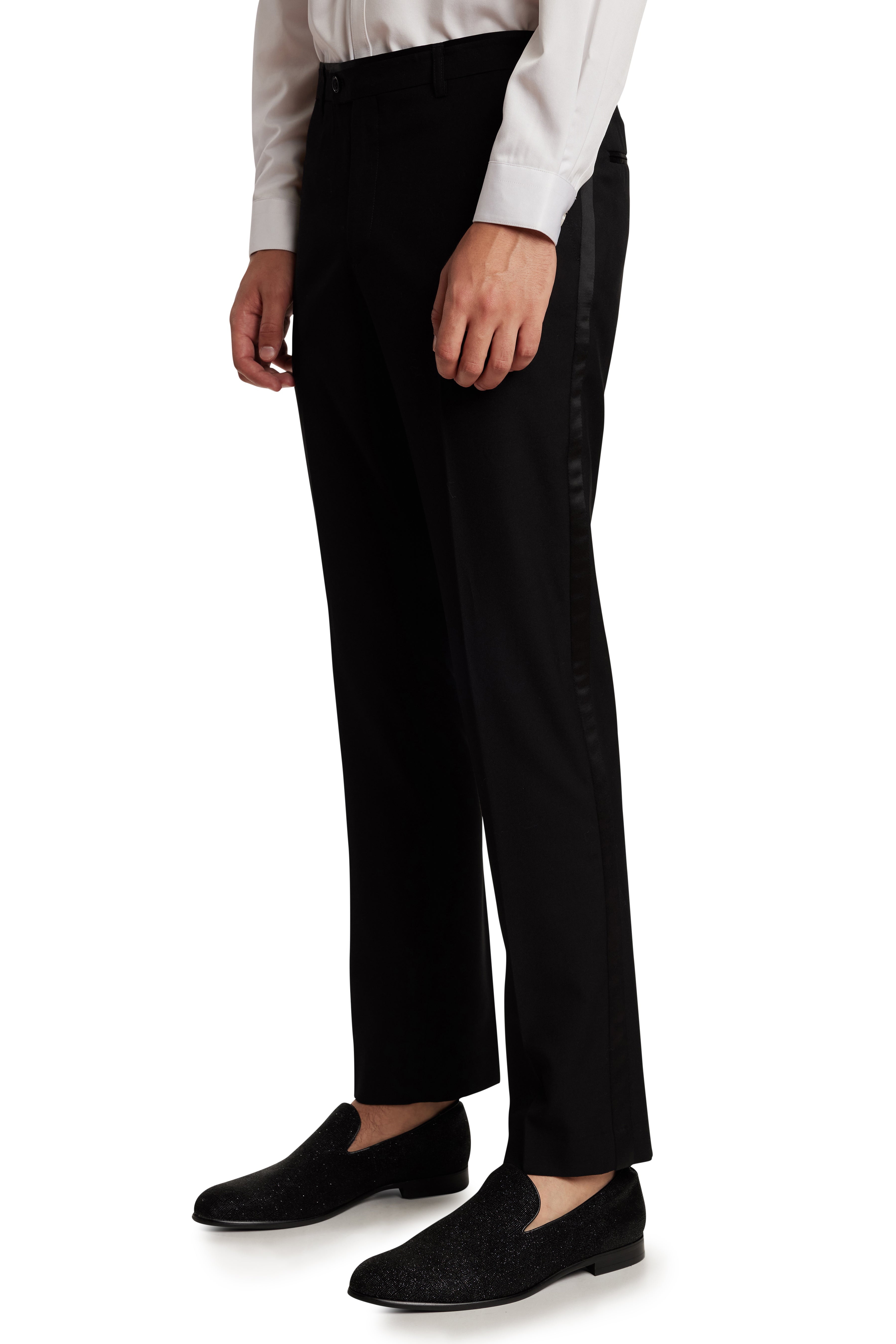 Sloane Tux Pants - slim - Black Stretch