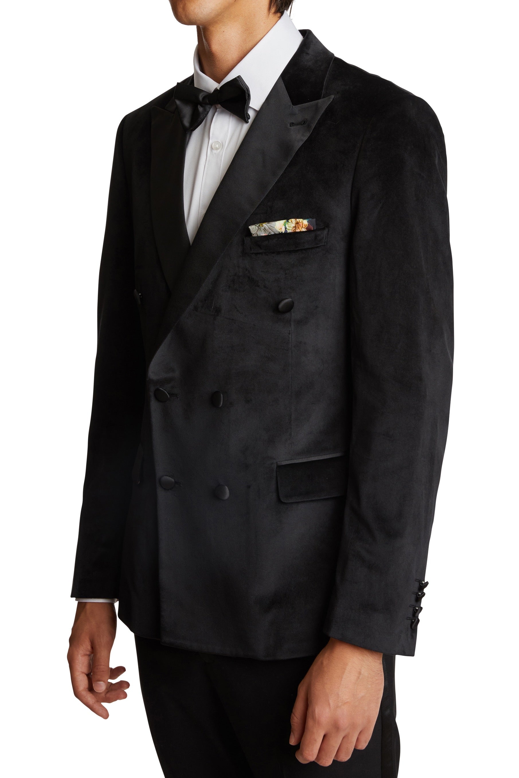 Soho Peak DB Tux Jacket - slim - Pitch Black Velvet