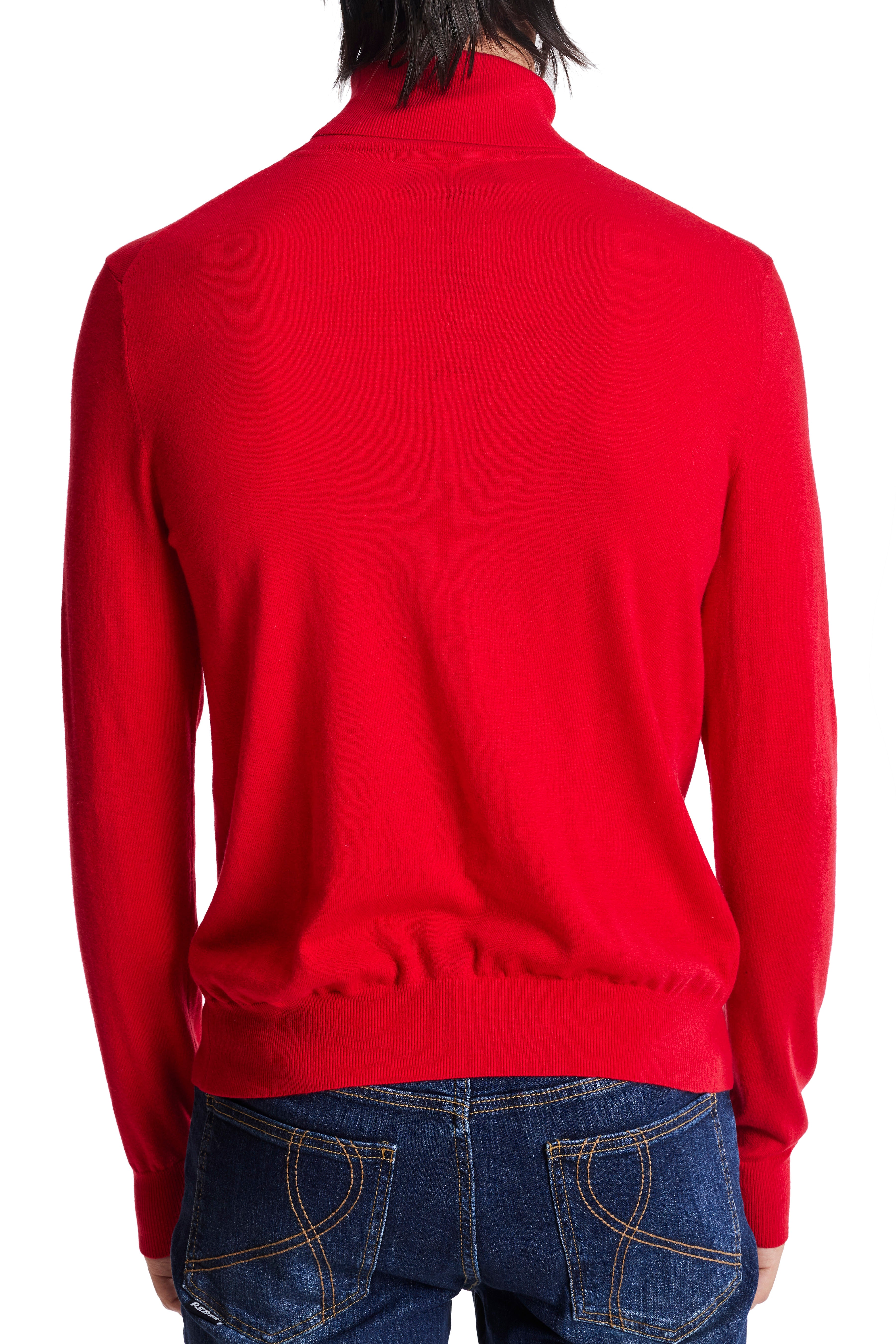 Fine Gauge Turtleneck - Maraschino Cherry