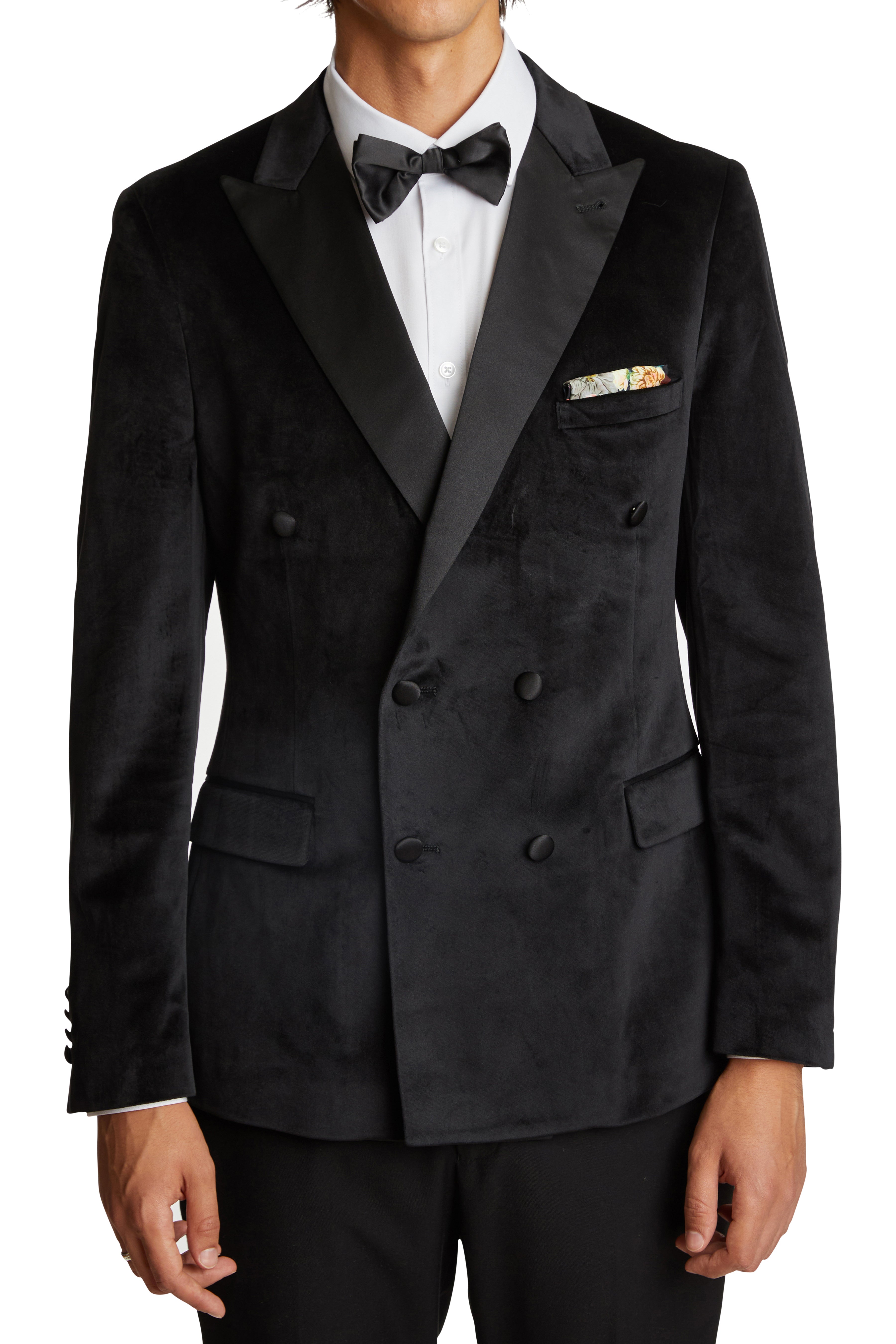 Soho Peak DB Tux Jacket - slim - Pitch Black Velvet