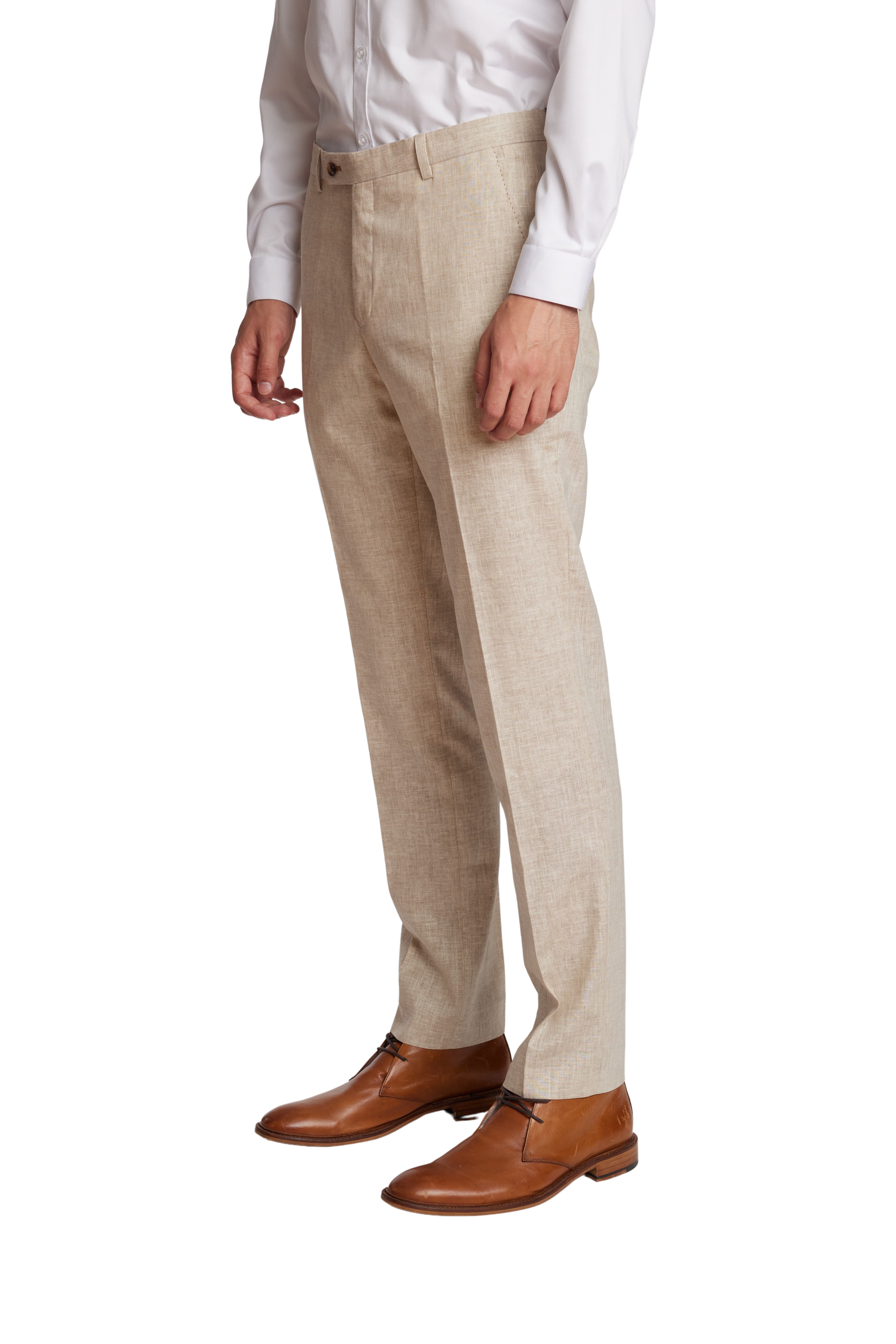 Downing Pants - slim - Tan Linen