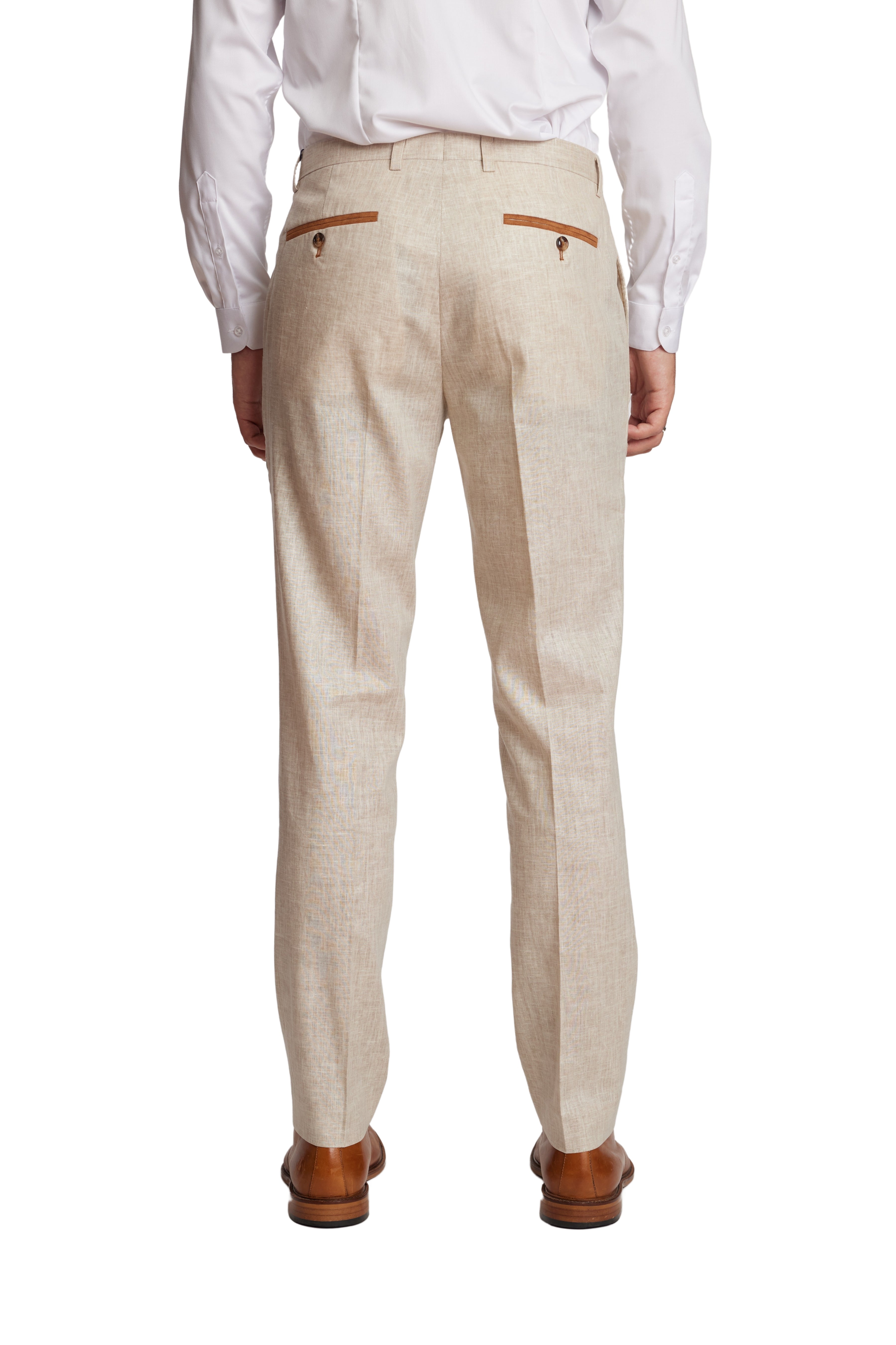 Downing Pants - slim - Tan Linen