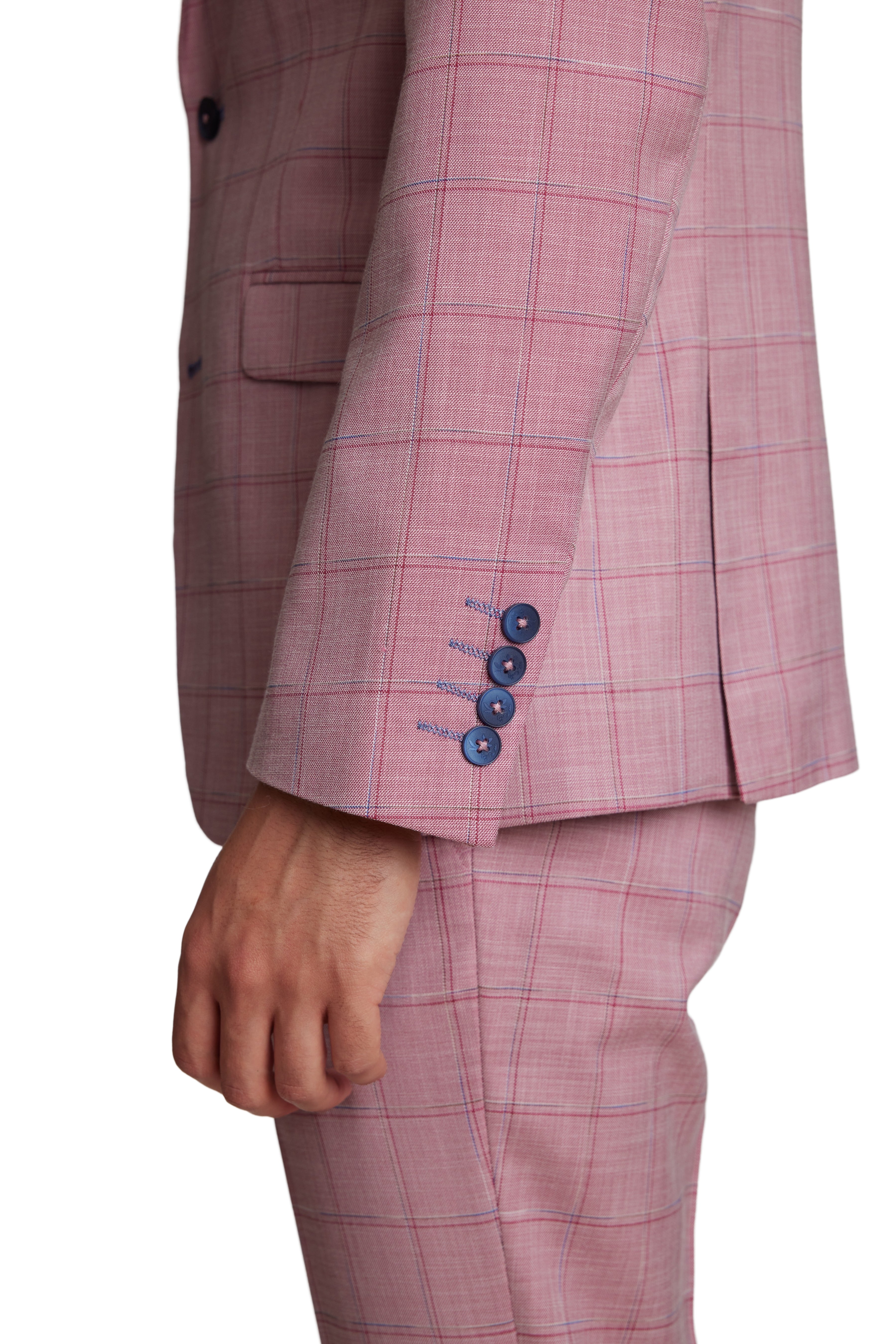 Ashton Peak Jacket - slim - Pink Double Check