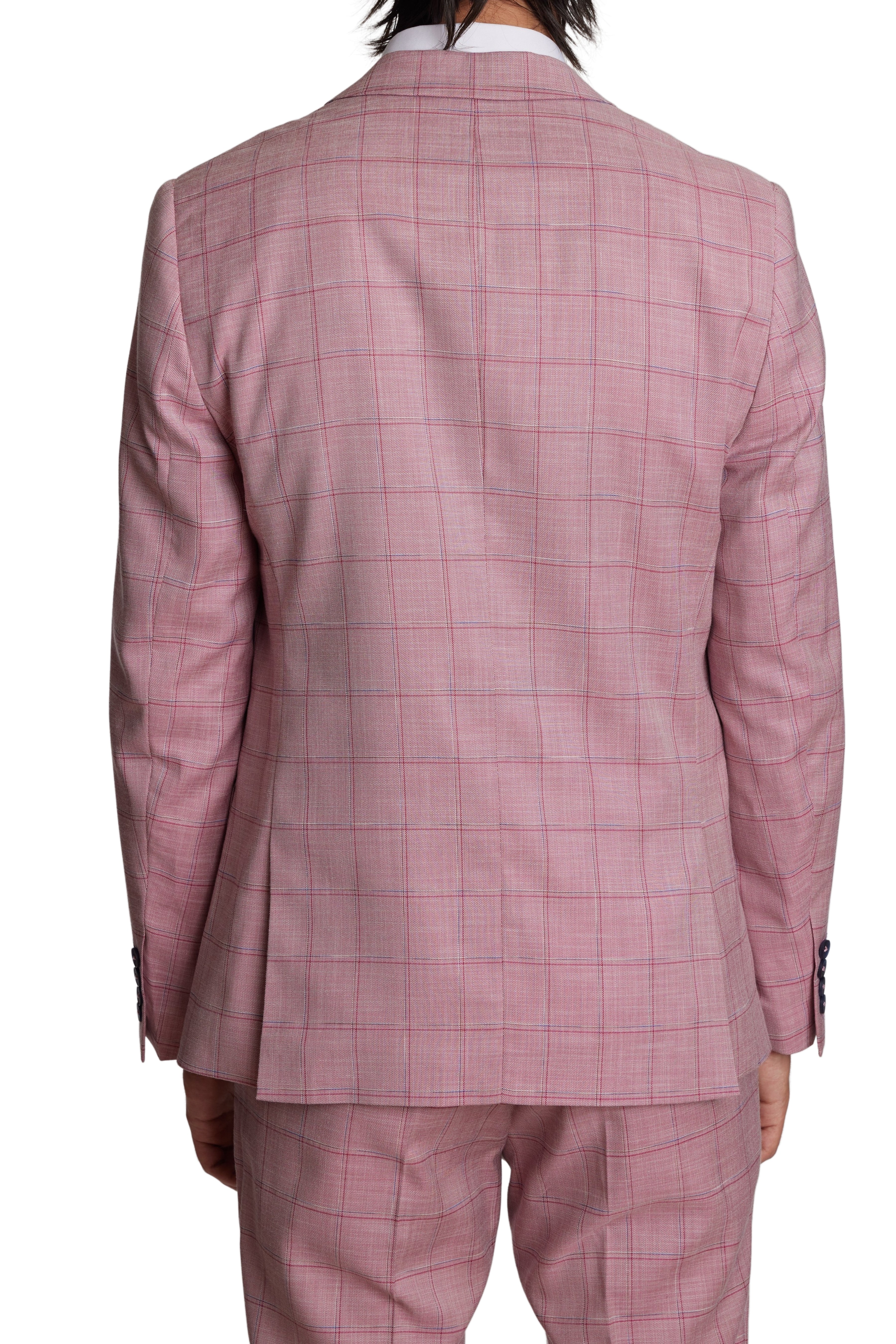 Ashton Peak Jacket - slim - Pink Double Check