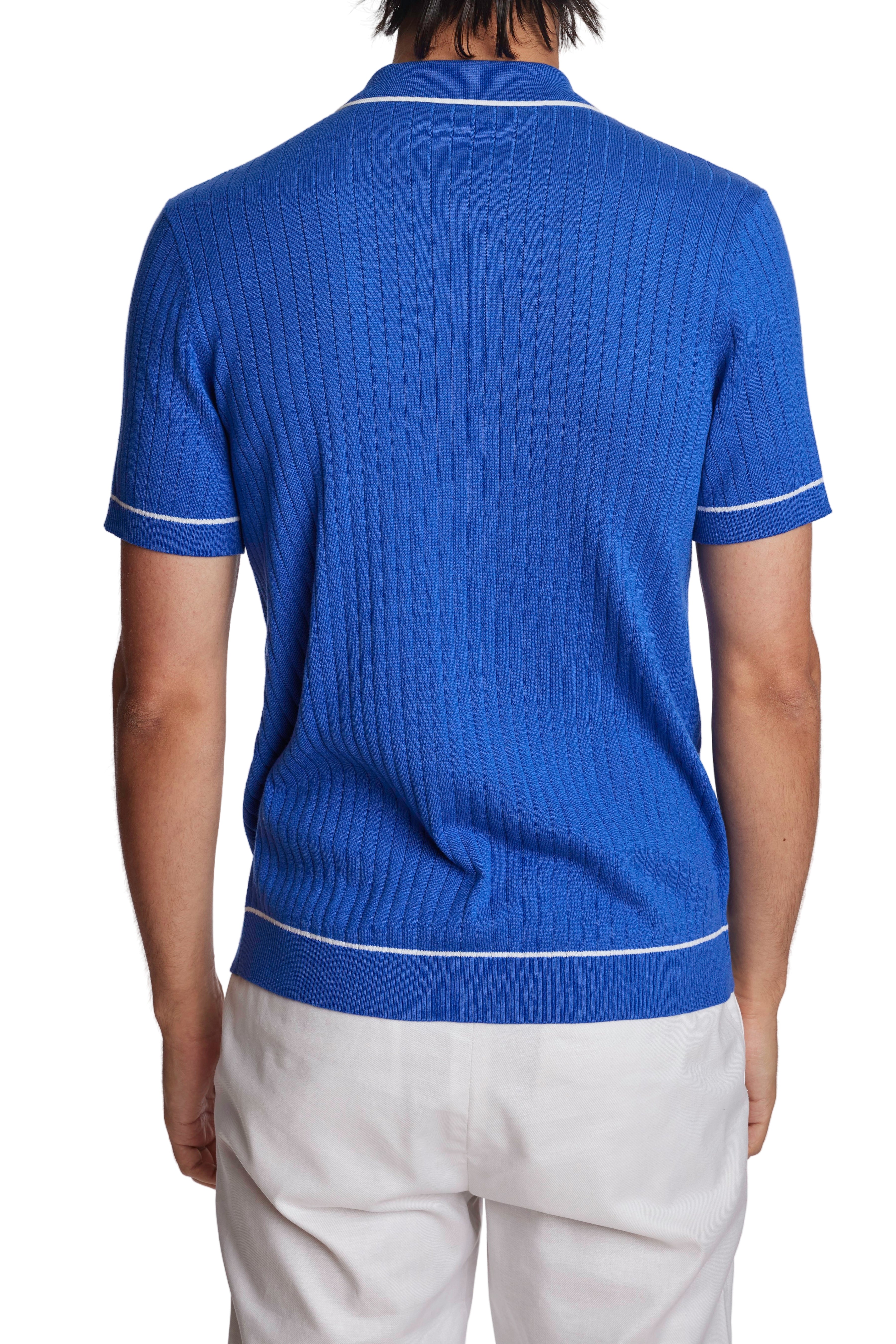 Full Placket Tipped Polo - Royal