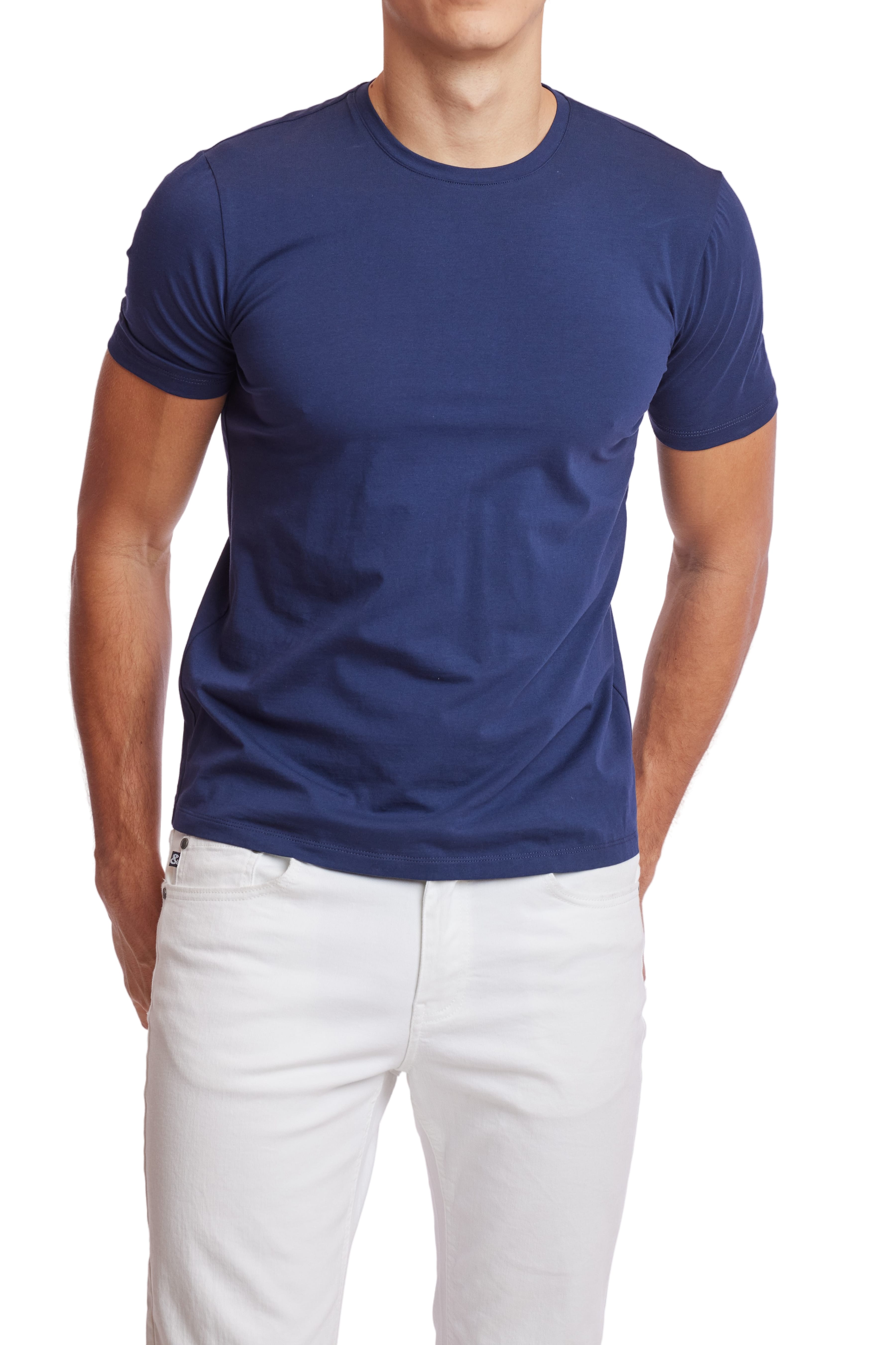 Lucas Crewneck T-Shirt - Navy Blue