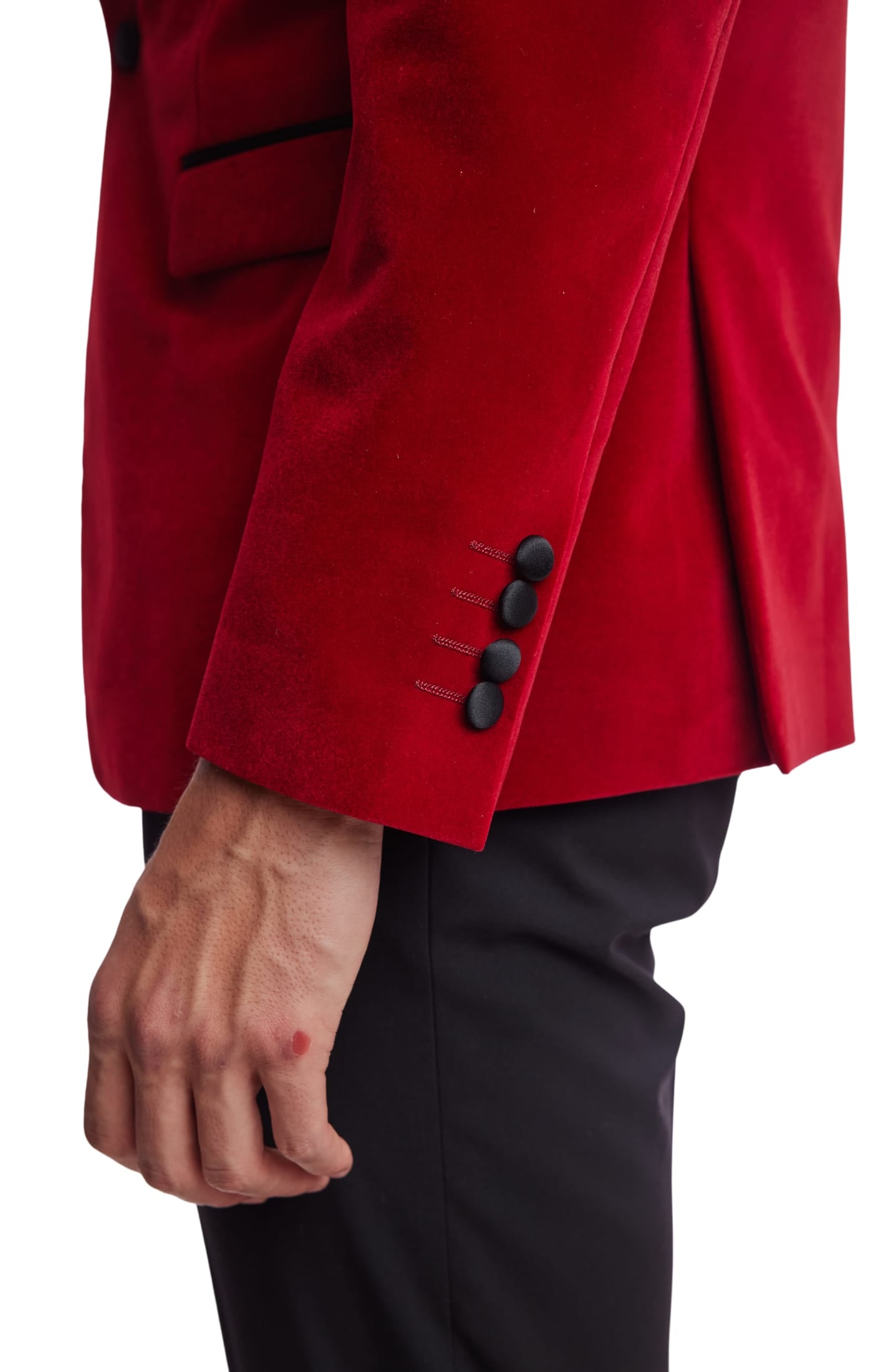 Osborne Notch Tux Jacket - slim - Red Velvet