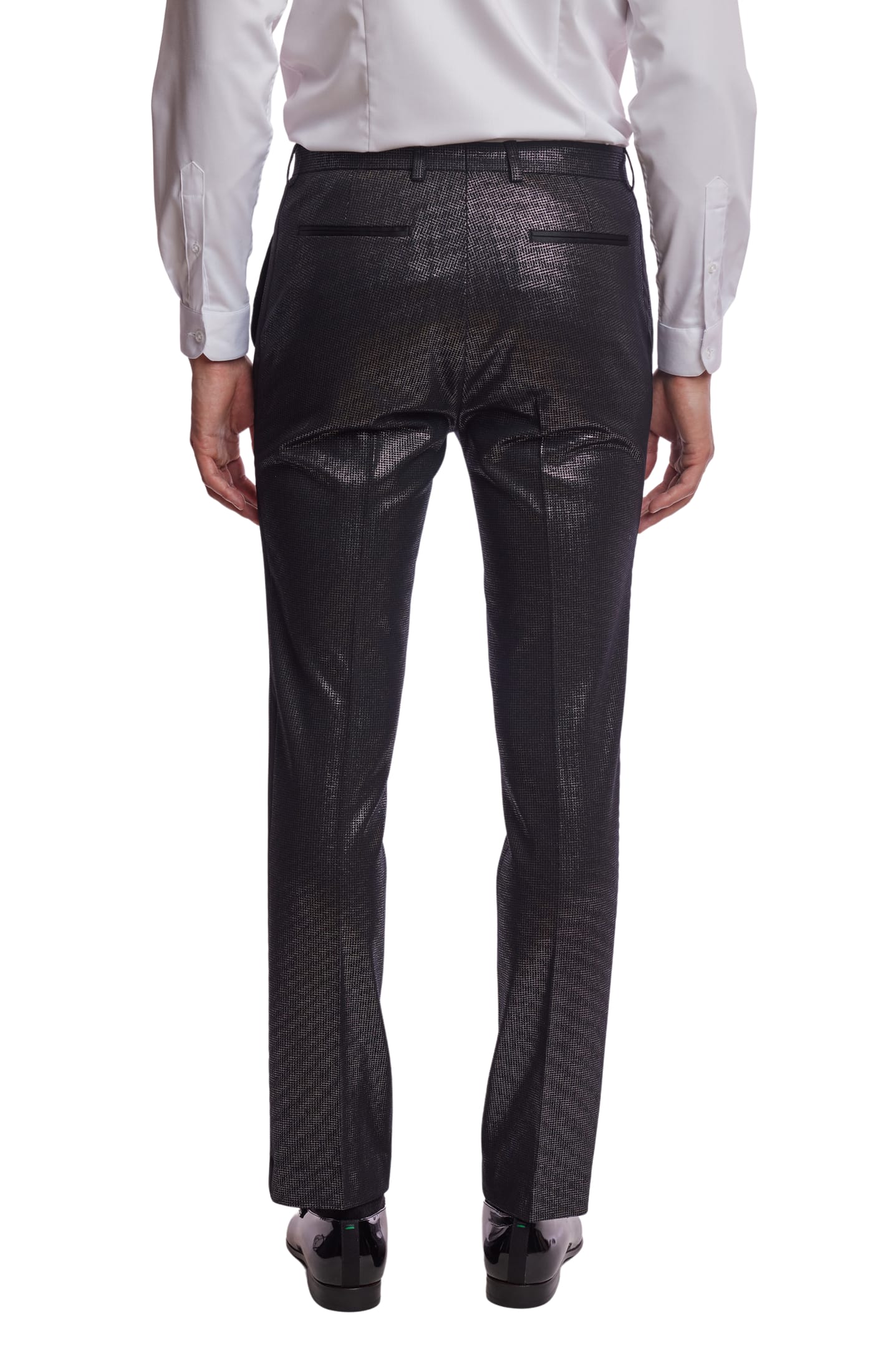 Sloane Tux Pants  - slim - Black Silver Knit