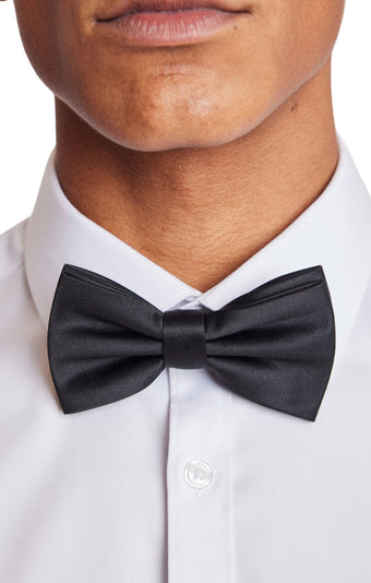 Bradley Bow Tie - Black Satin