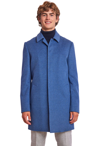 Topper Coat - slim - Arctic Blue Soft Touch