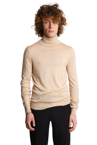 Luxe Fine Gauge Turtleneck - Almond