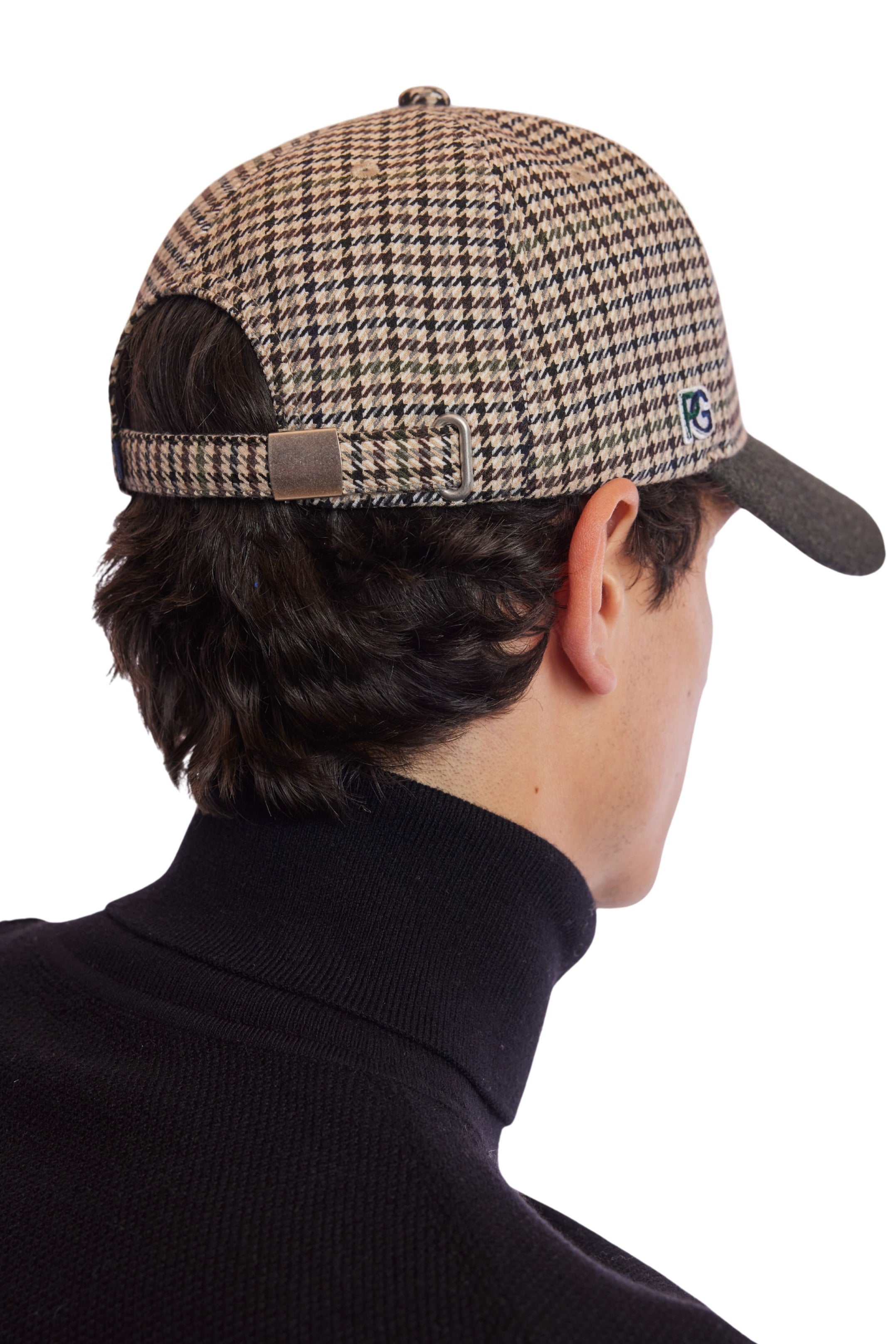 Colin Baseball - Brown Green Black Houndstooth