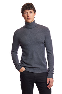  Micro Diamond Turtleneck - Storm