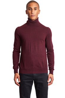  Luxe Fine Gauge Turtleneck - Wine