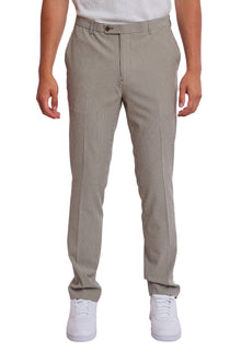  Downing Pants - slim - Grey Tan Cream Seersucker