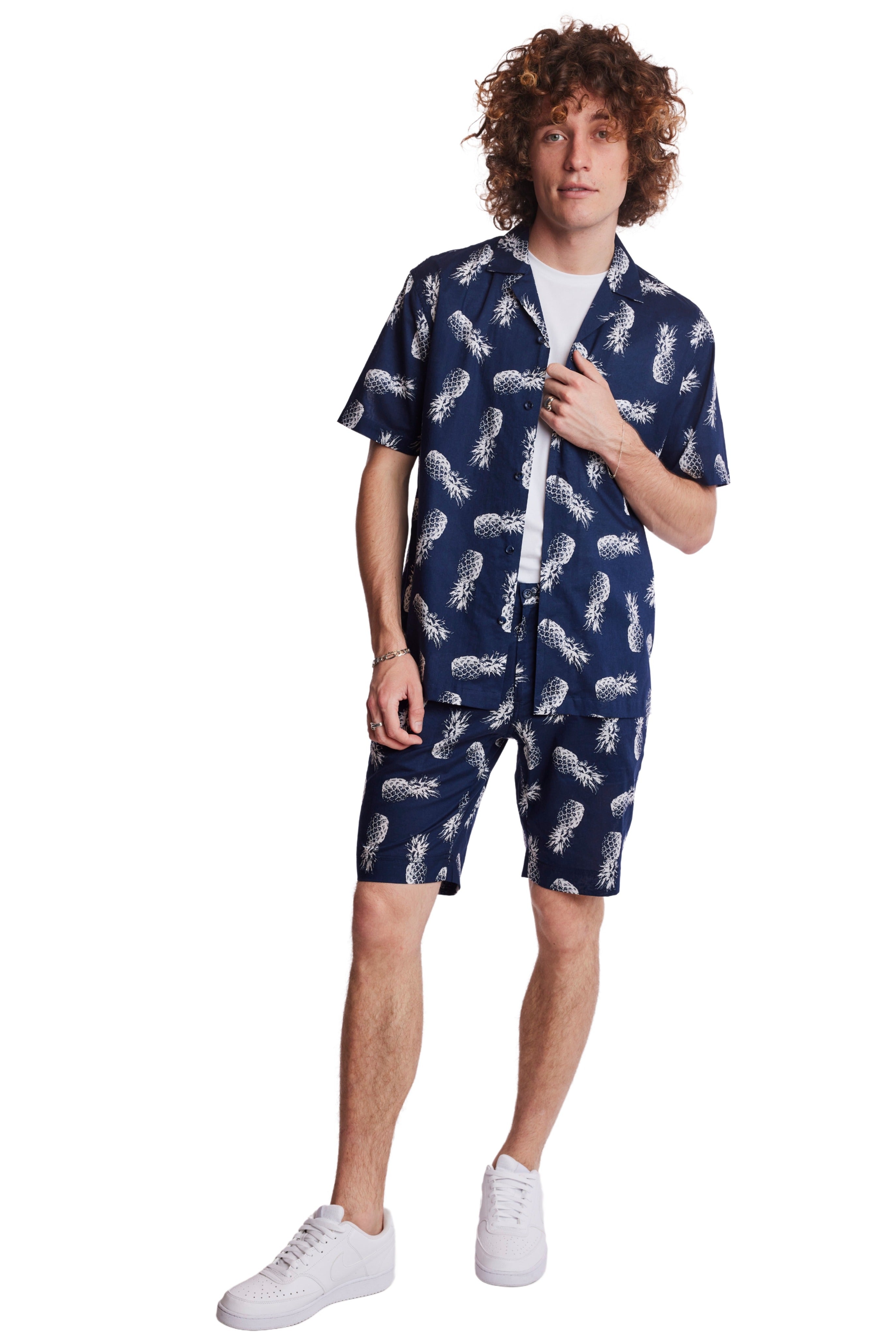 Felix Shorts - slim - Navy Pineapple