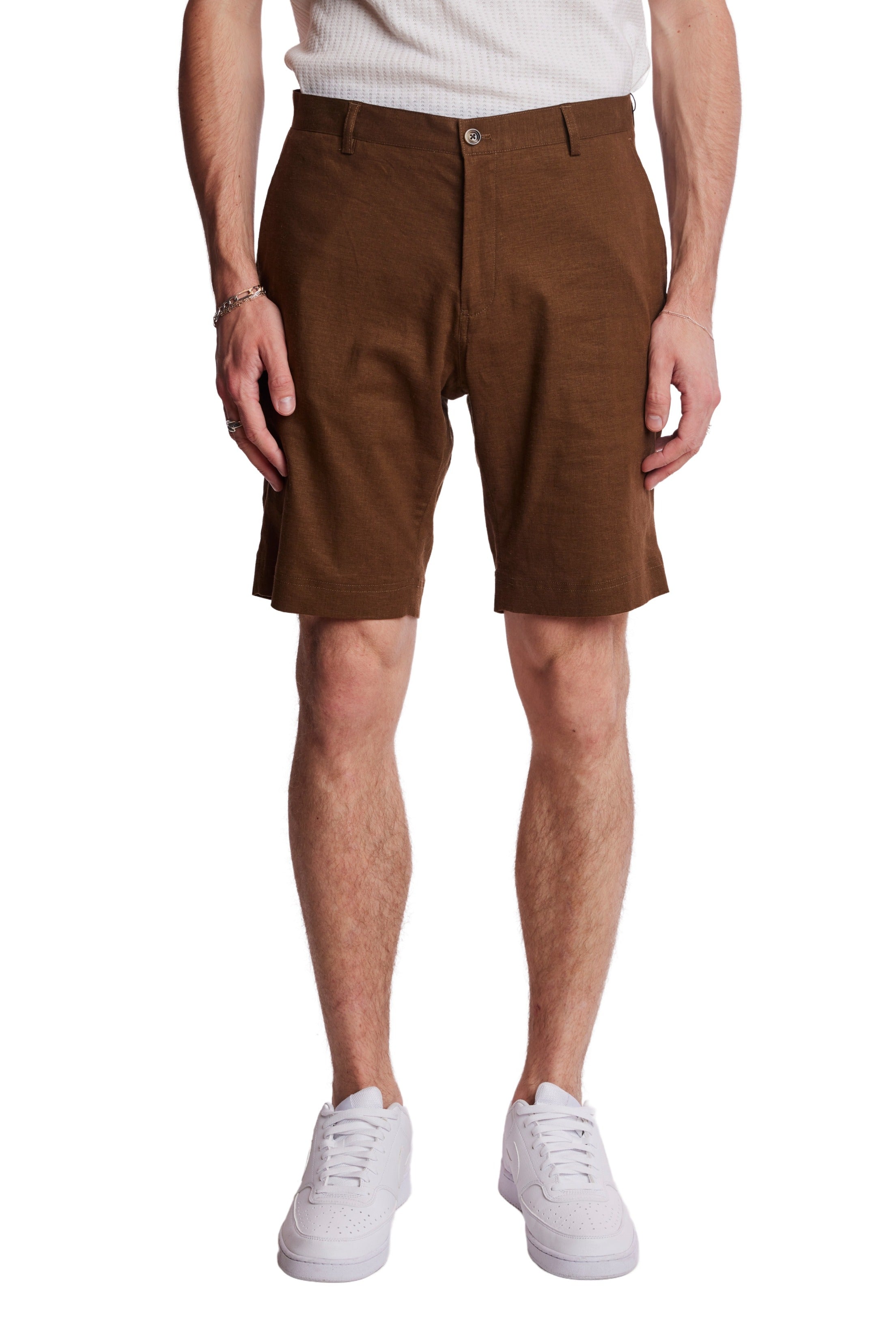 Felix Shorts - slim - Brown Linen