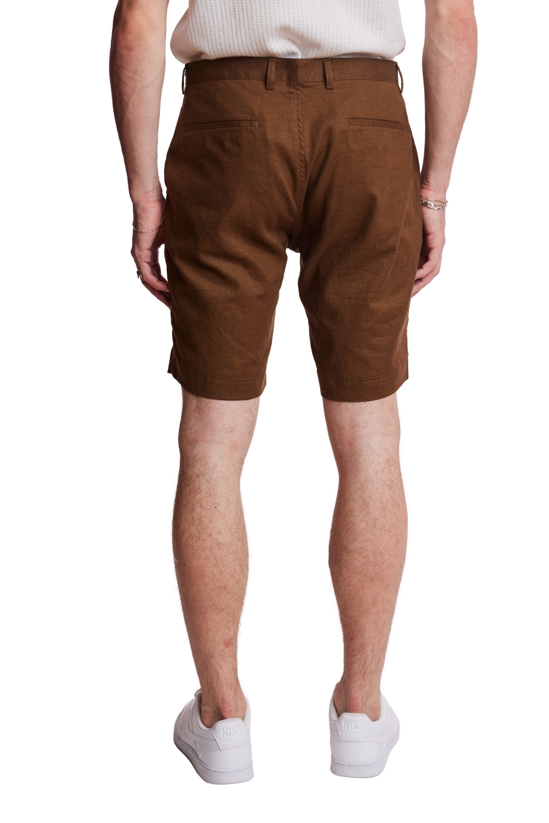 Felix Shorts - slim - Brown Linen