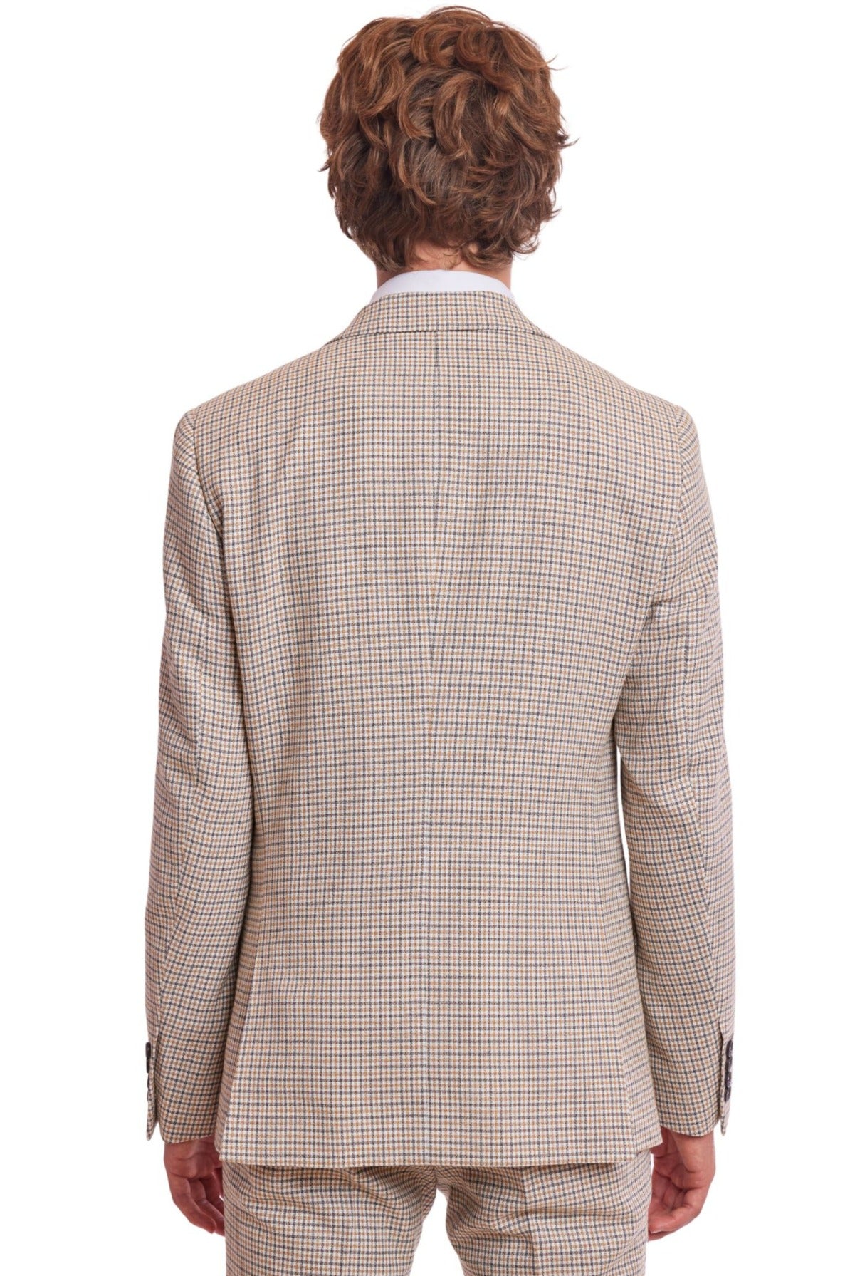 Ashton Peak Jacket - slim - Grey White Yellow Gingham