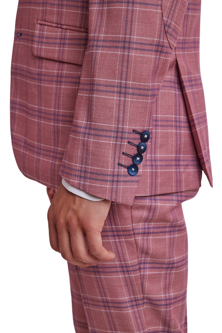 Ashton Peak Jacket - slim - Pink Blue White Check