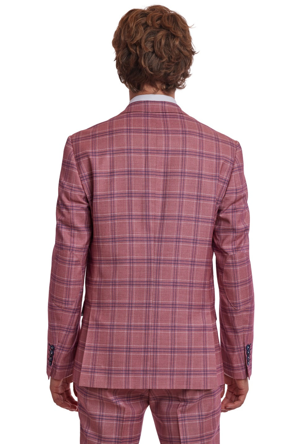 Ashton Peak Jacket - slim - Pink Blue White Check