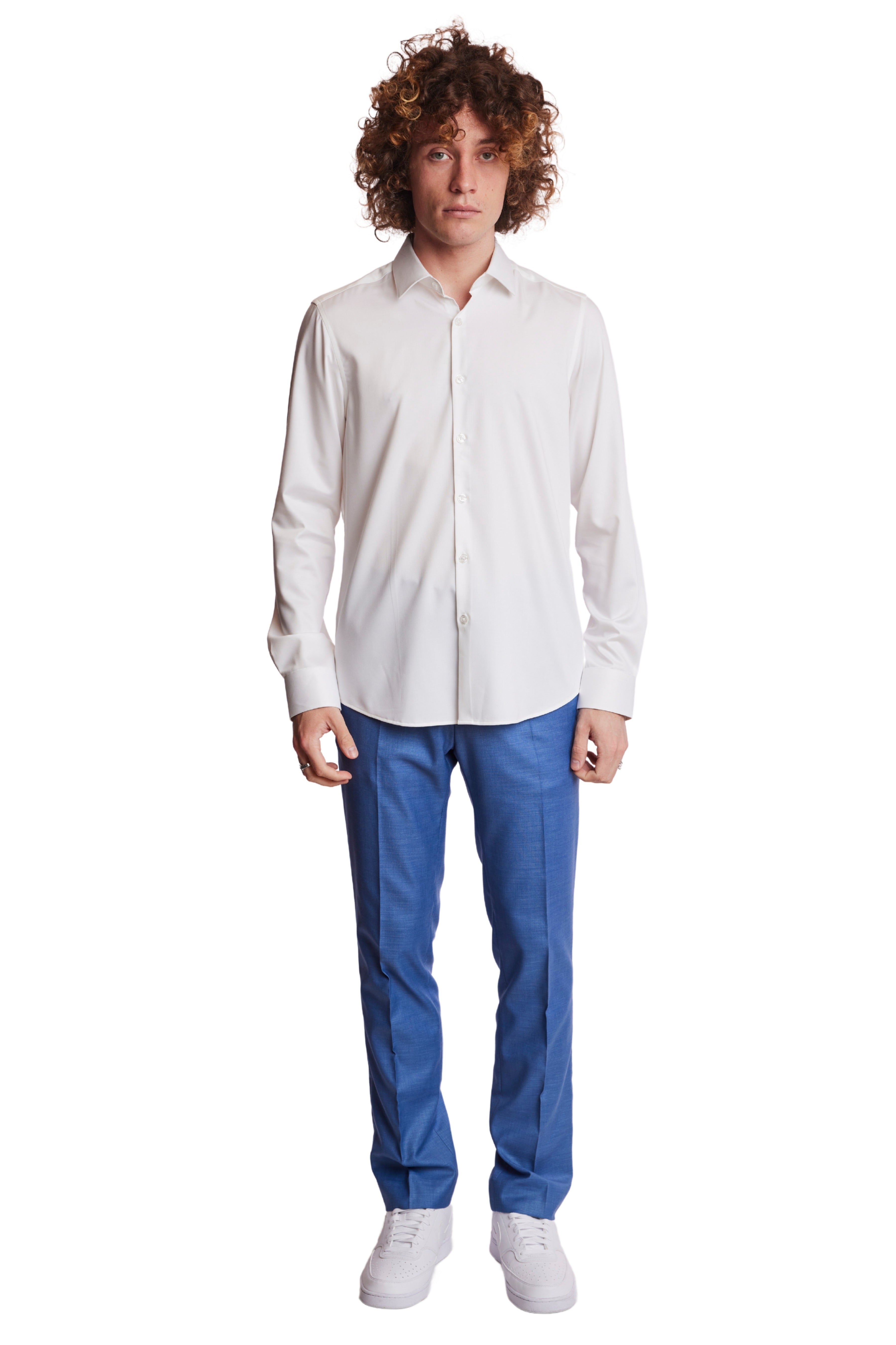 Parker Pointed Collar Shirt - White