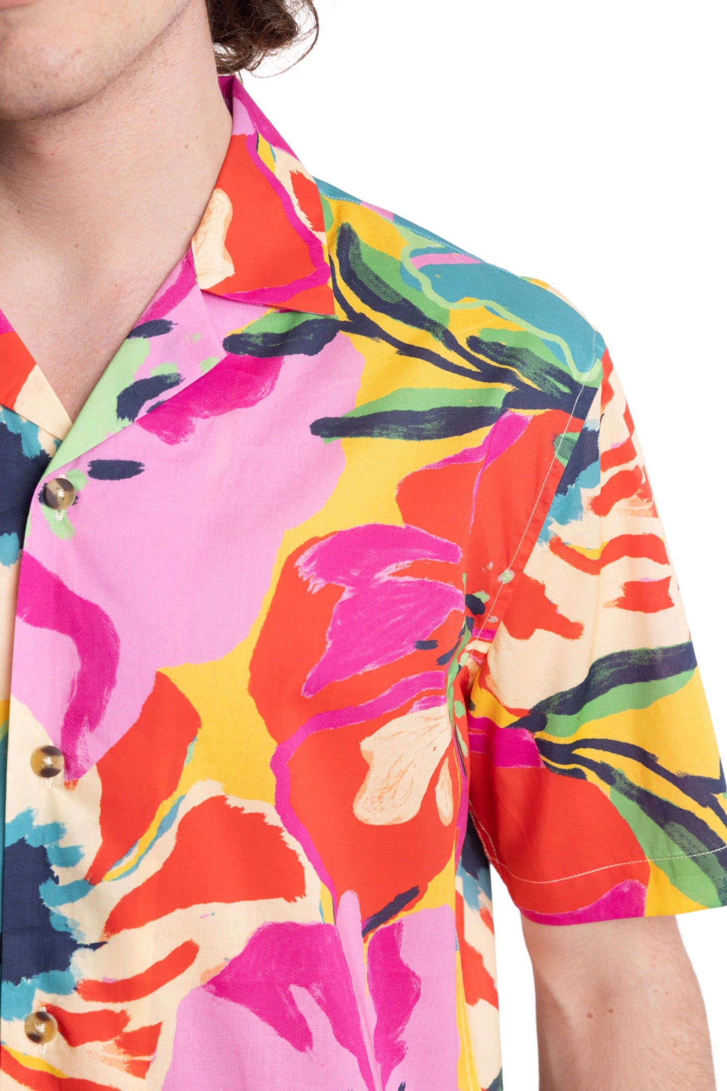 S/S Camp Collar Shirt - Abstract Pop Multi