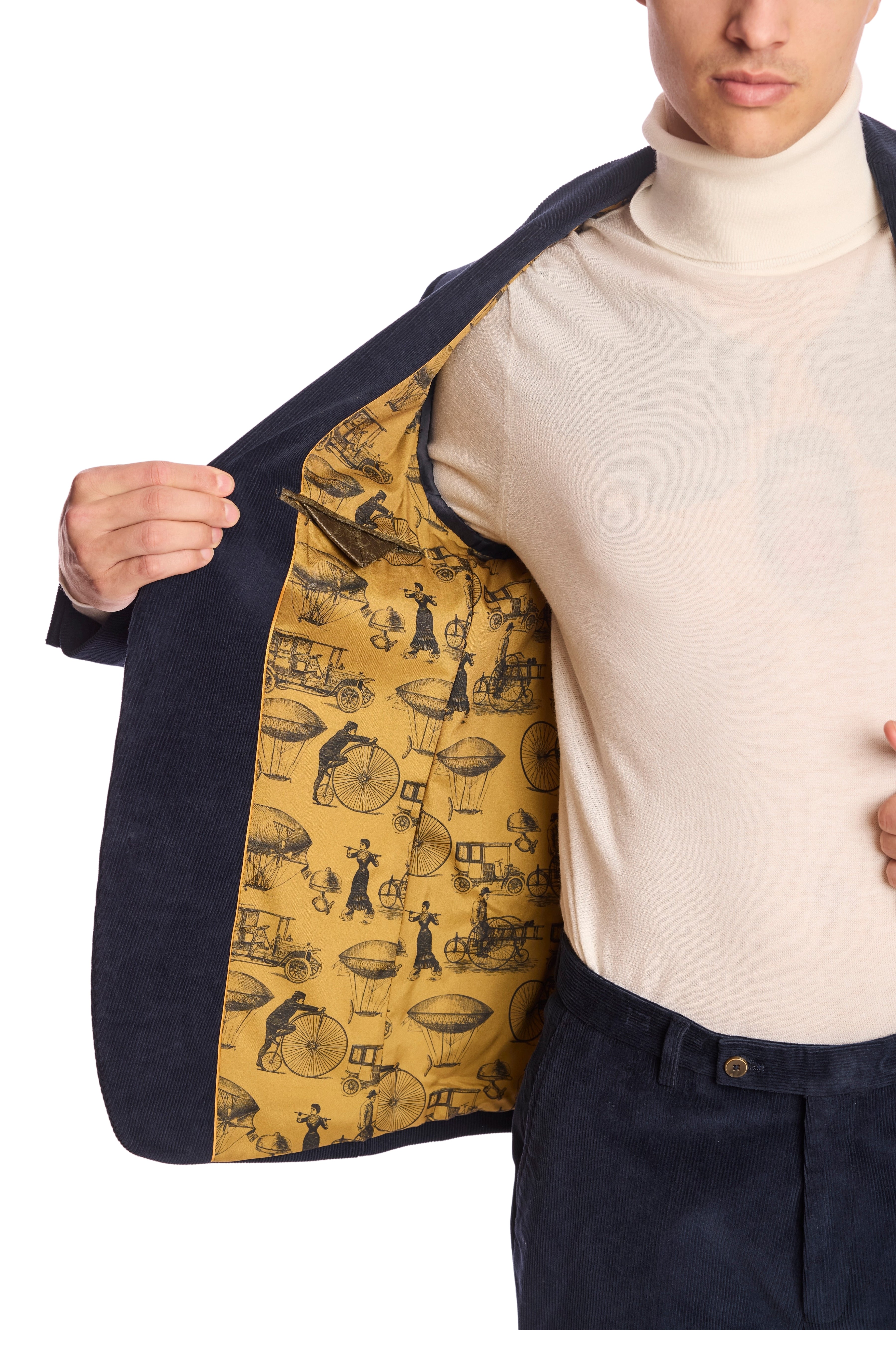 Dover Notch Jacket - slim - Deep Navy Cord