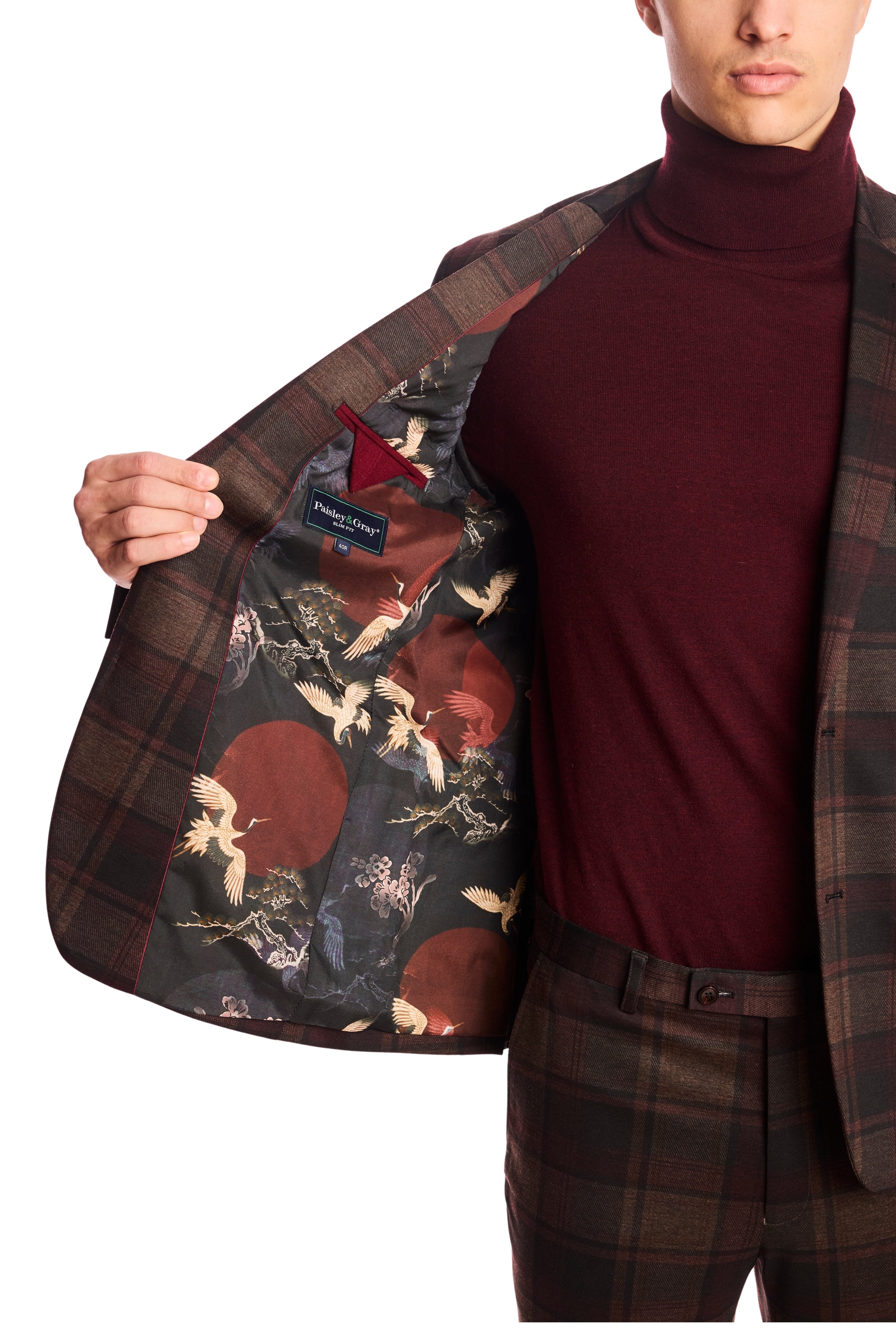 Dover Notch Jacket - slim - Boysenberry Plaid