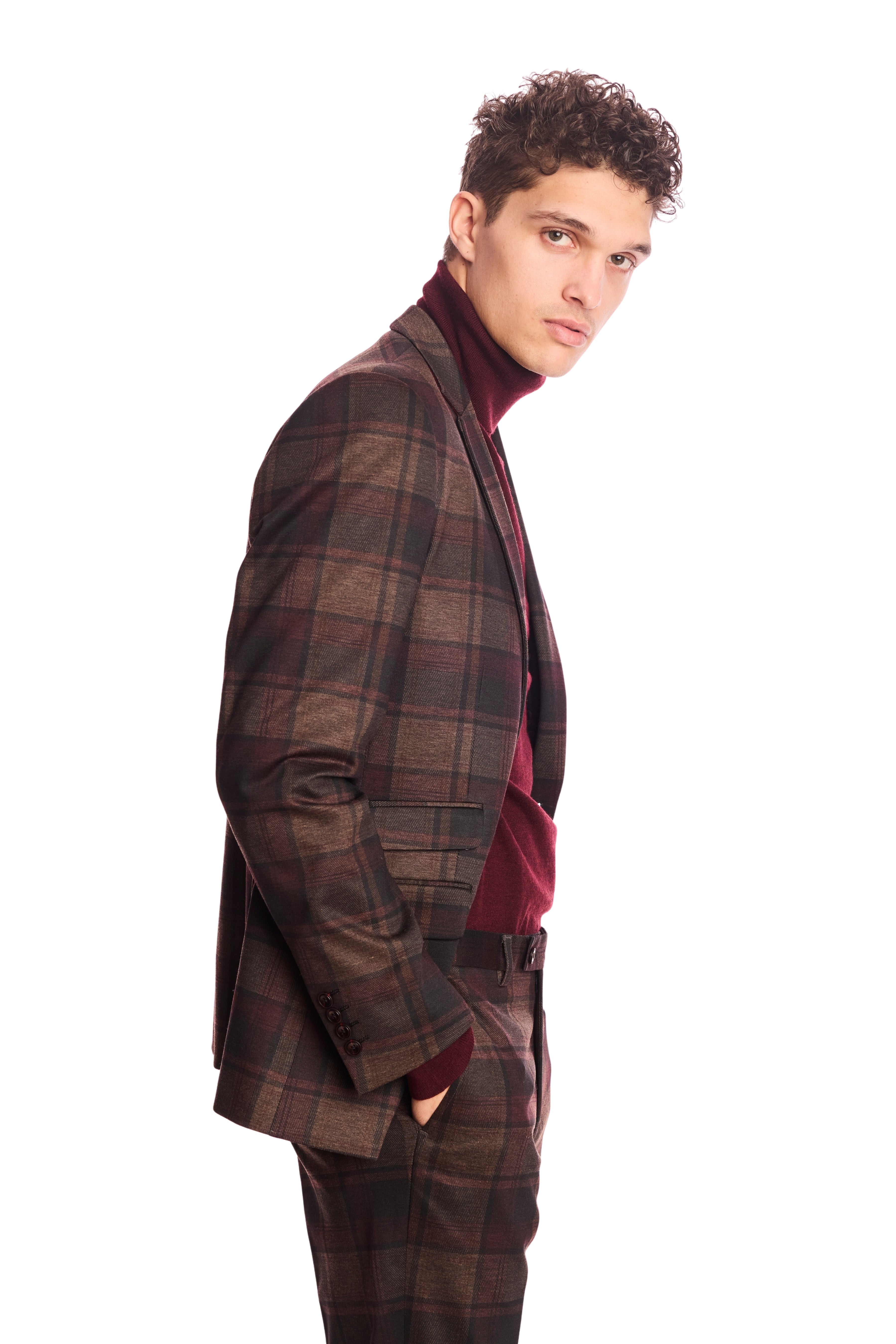 Dover Notch Jacket - slim - Boysenberry Plaid