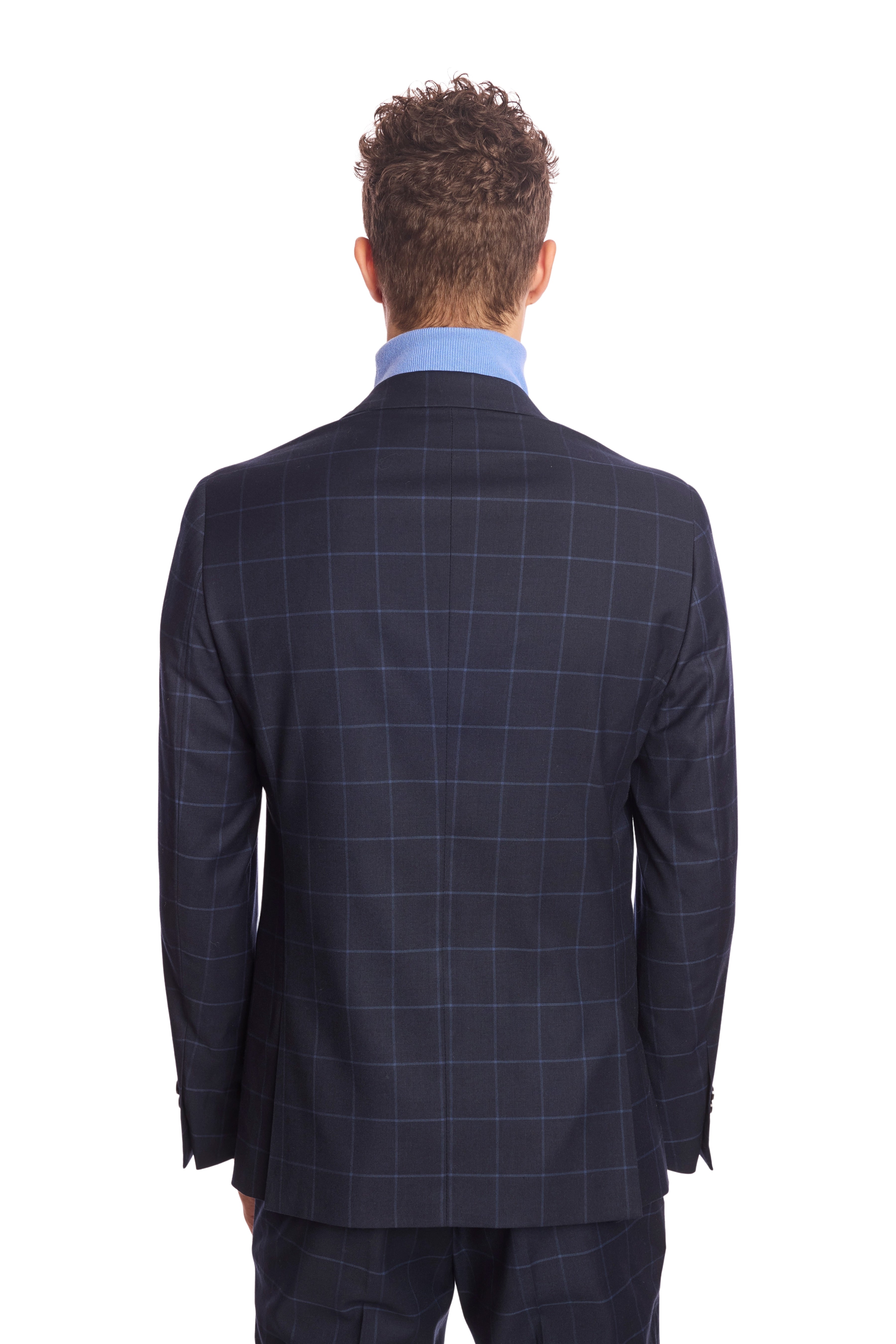 Ashton Peak Jacket - slim - Navy Windowpane