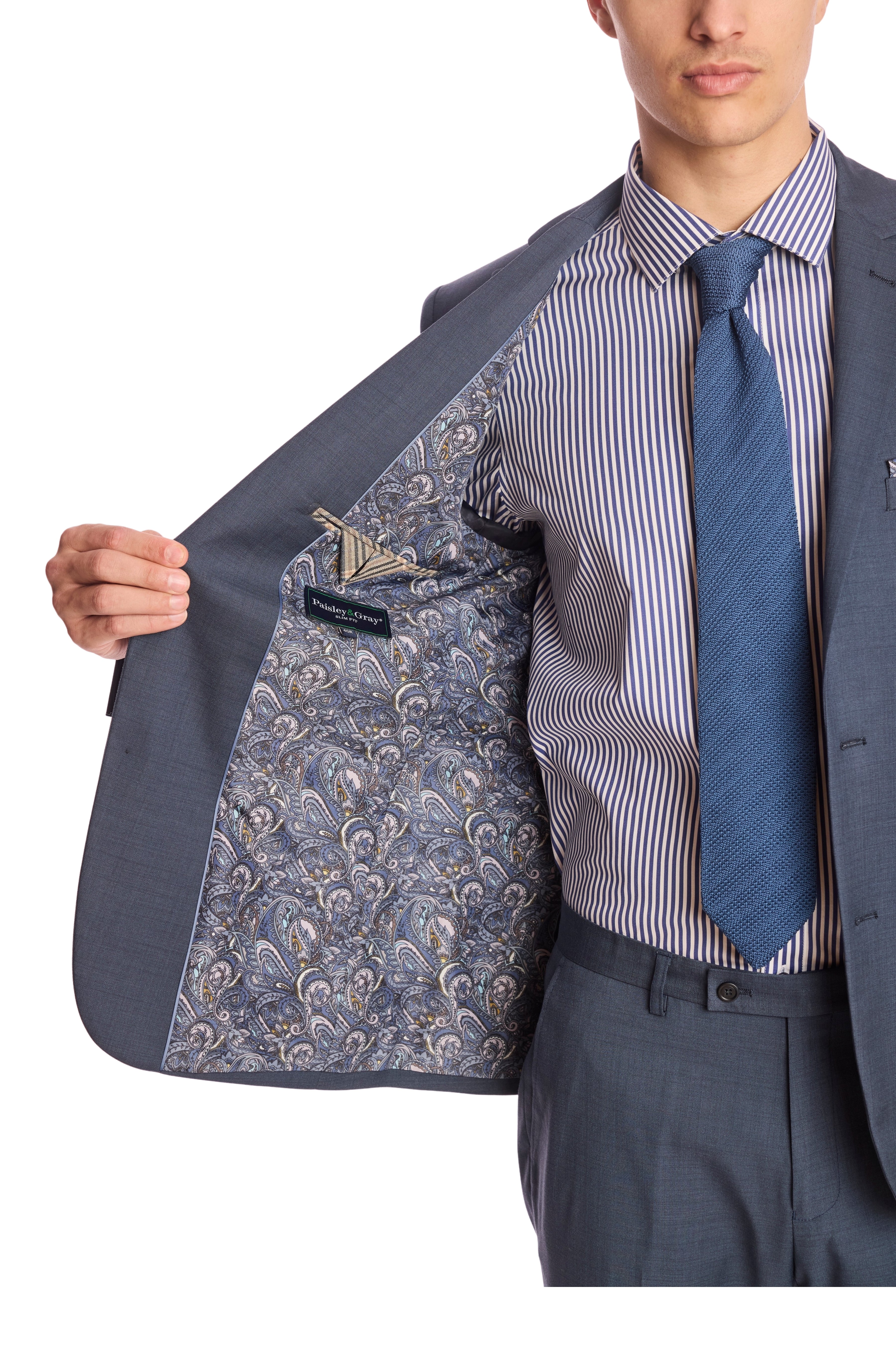 Dover Notch Jacket - slim - Dark Grey Blue