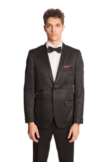  Grosvenor Peak Tux Jacket - slim - Black Jacquard