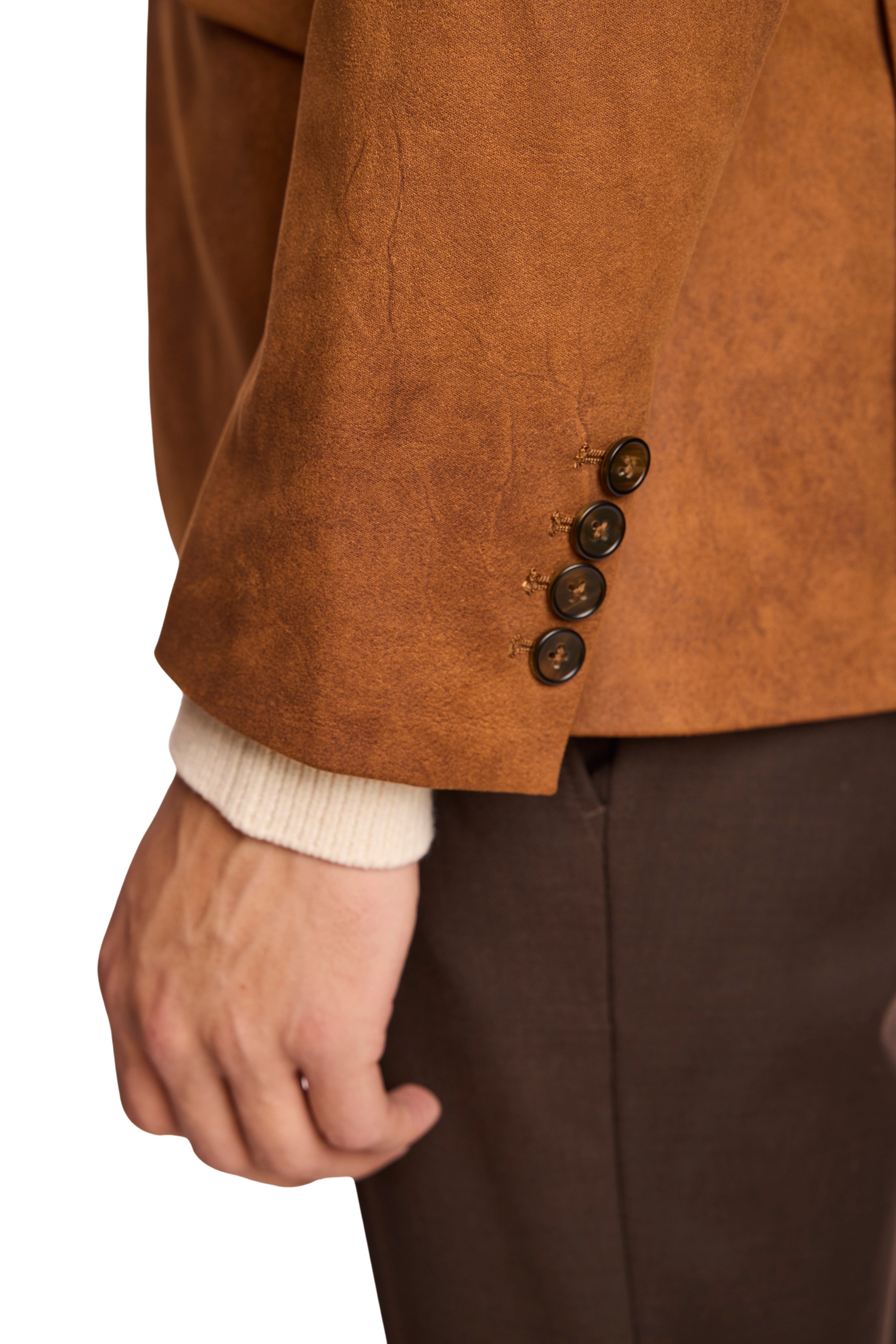 Notch Sports Jacket - Brown Caramel Vegan Leather