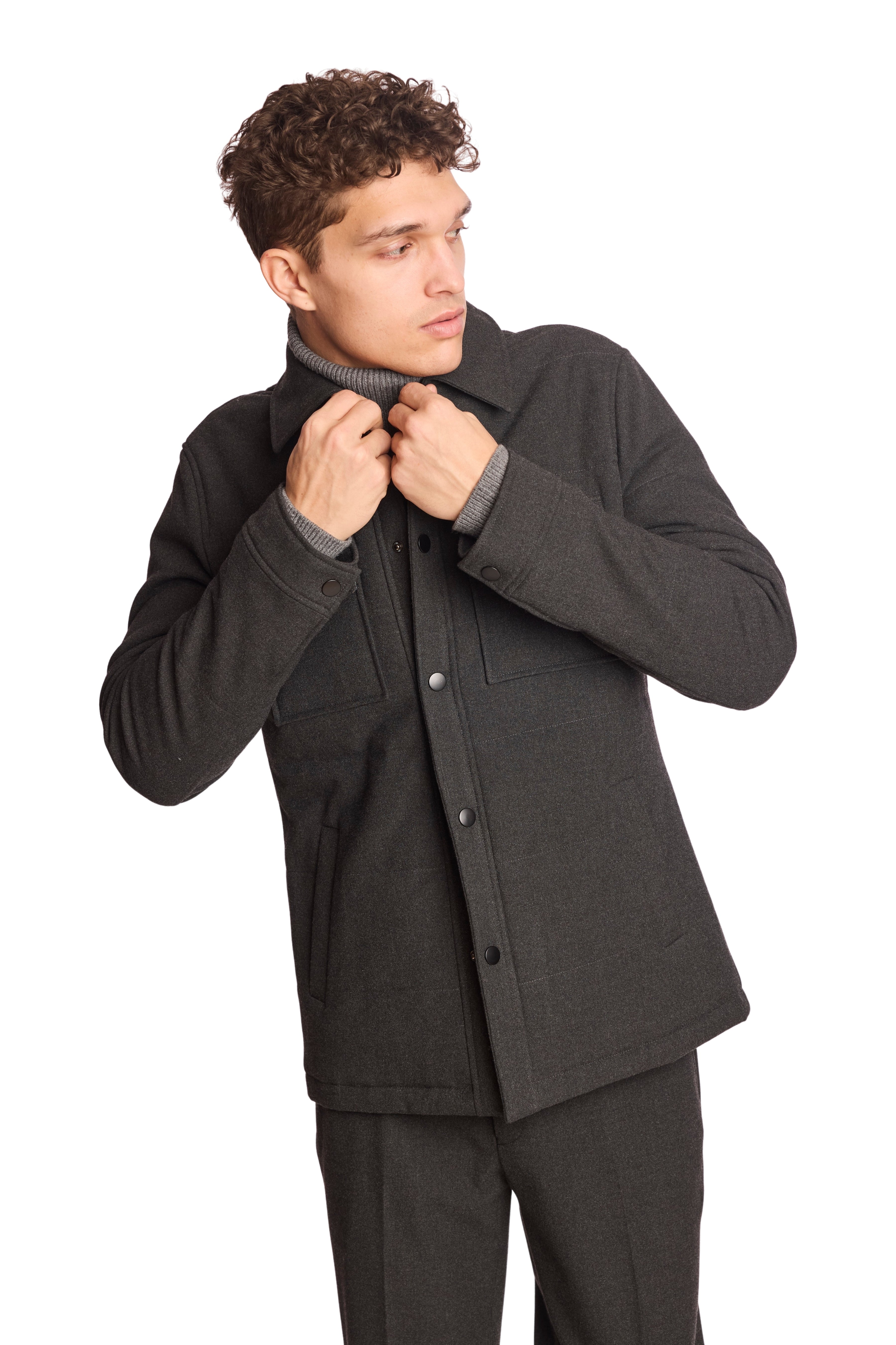 Quincy Quilted Jacket - Charcoal Grey