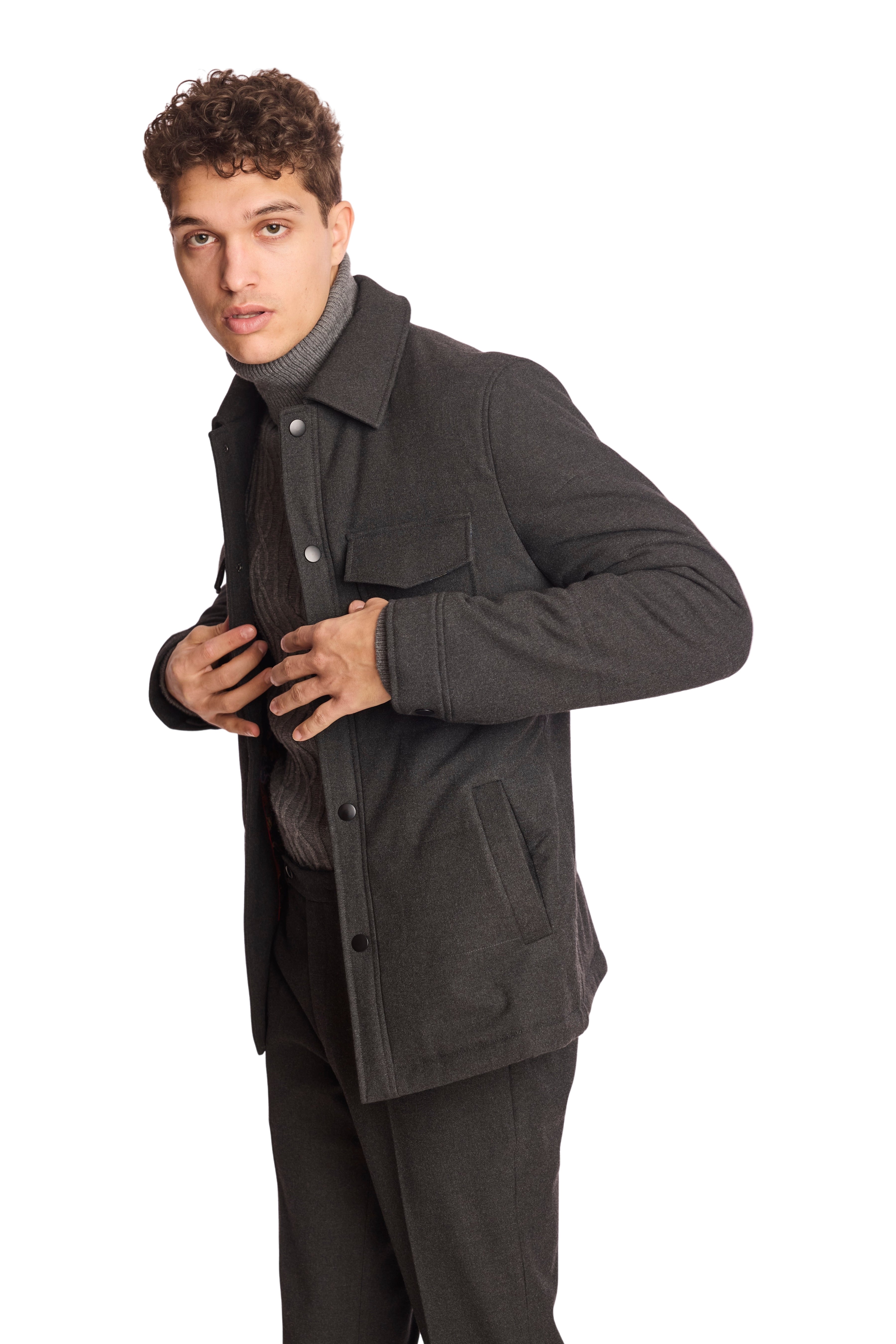 Quincy Quilted Jacket - Charcoal Grey