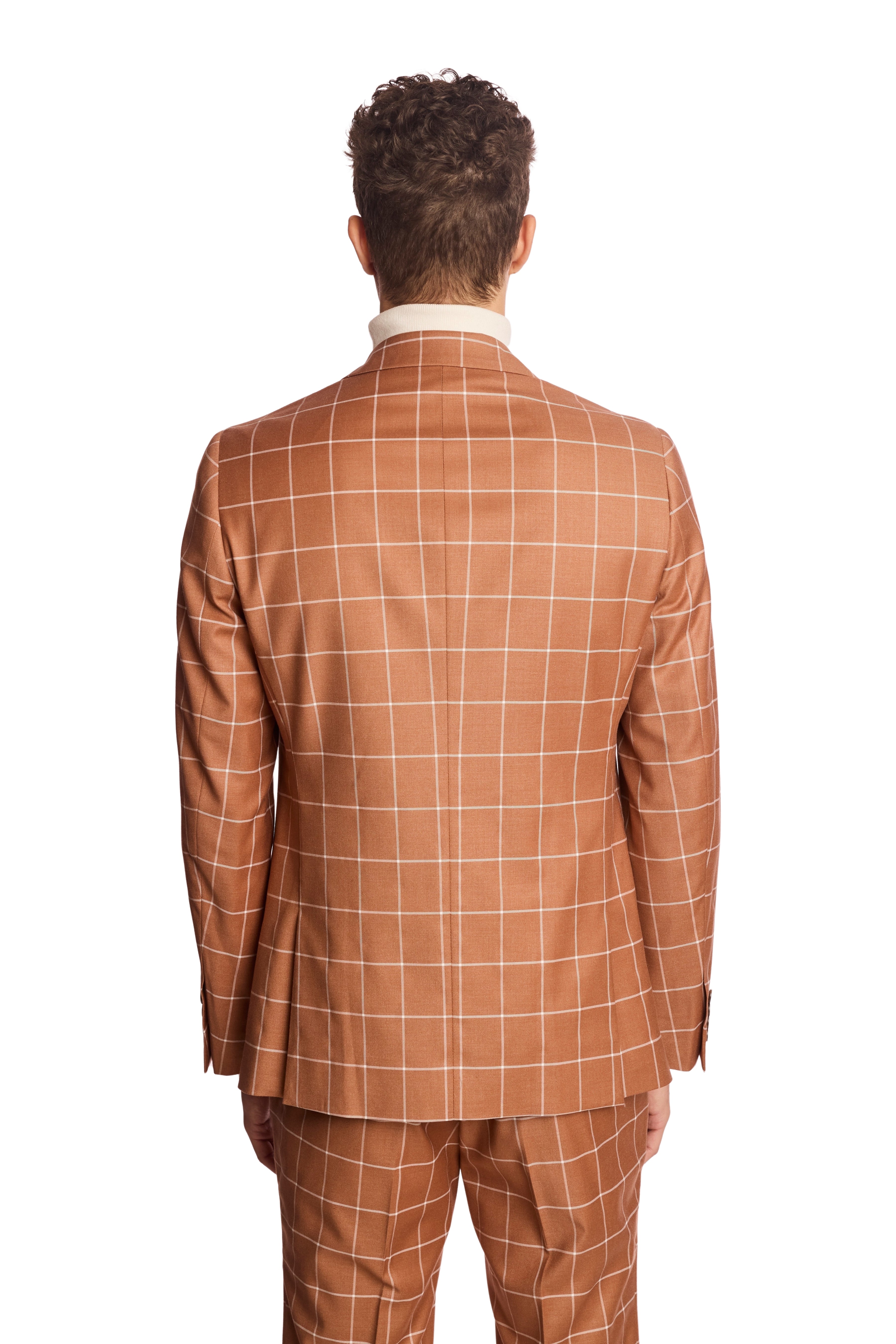 Ashton Peak Jacket - slim - Pumpkin Spice Windowpane
