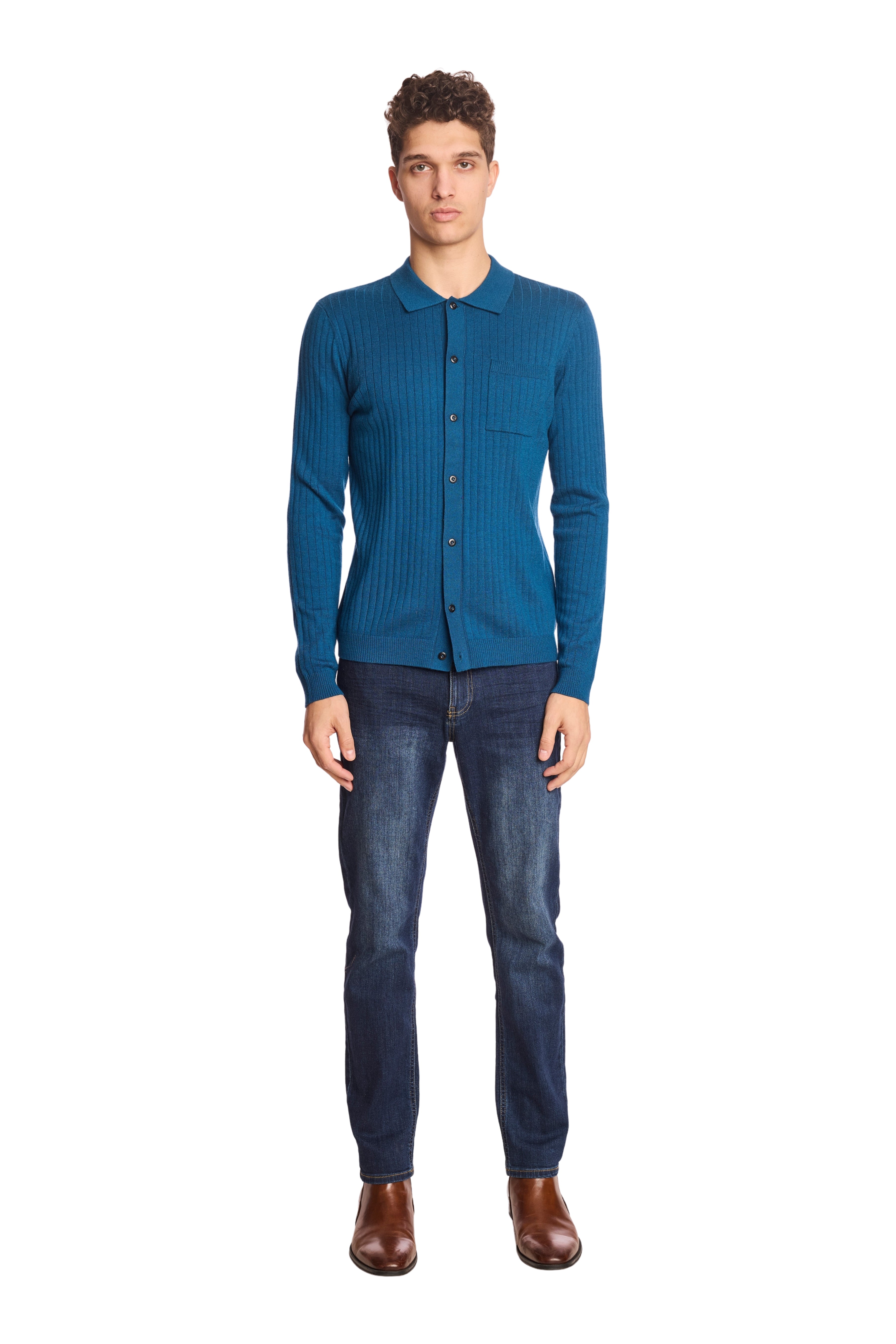 Full Placket Polo - Transformative Teal