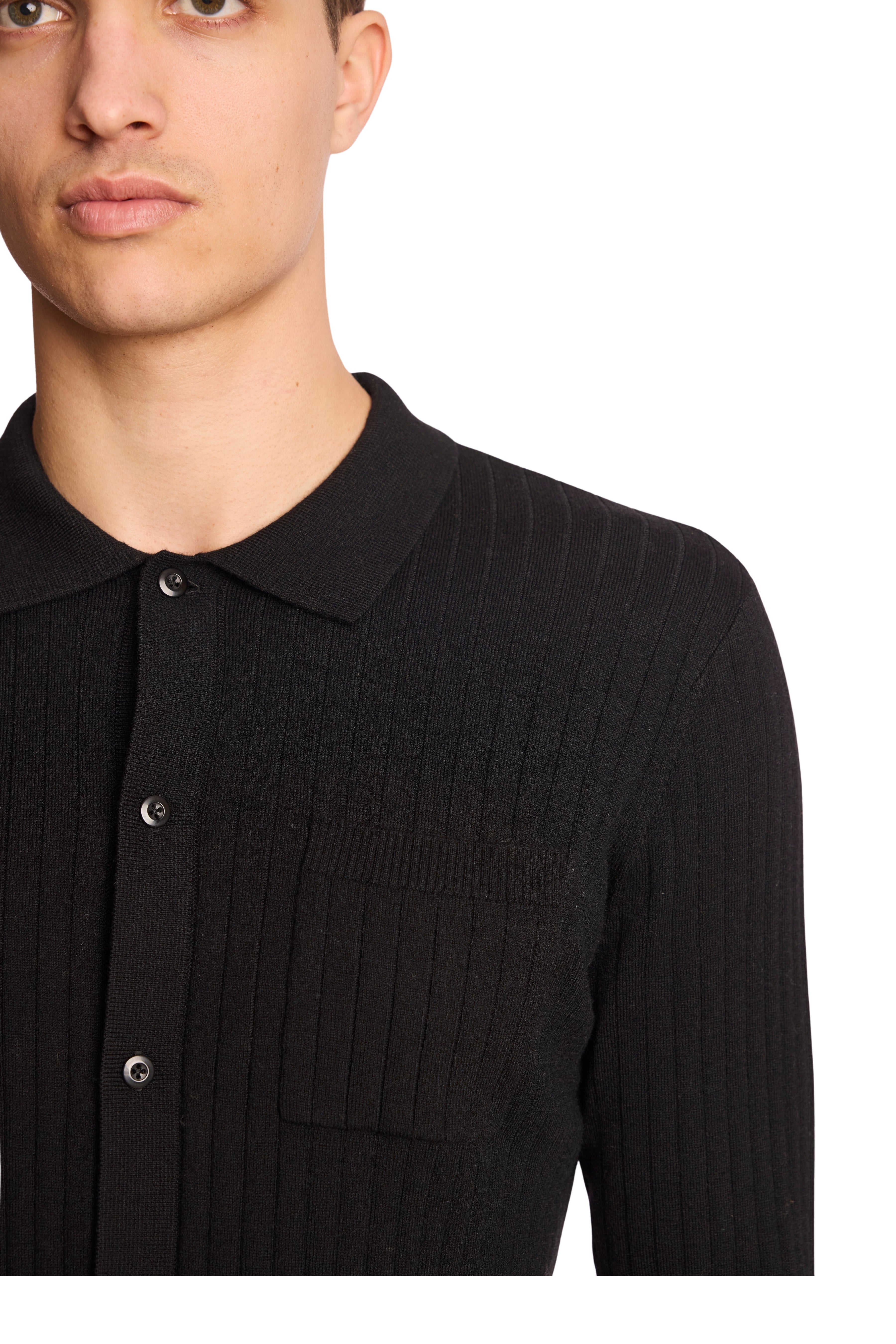 Full Placket Polo - Black Onyx