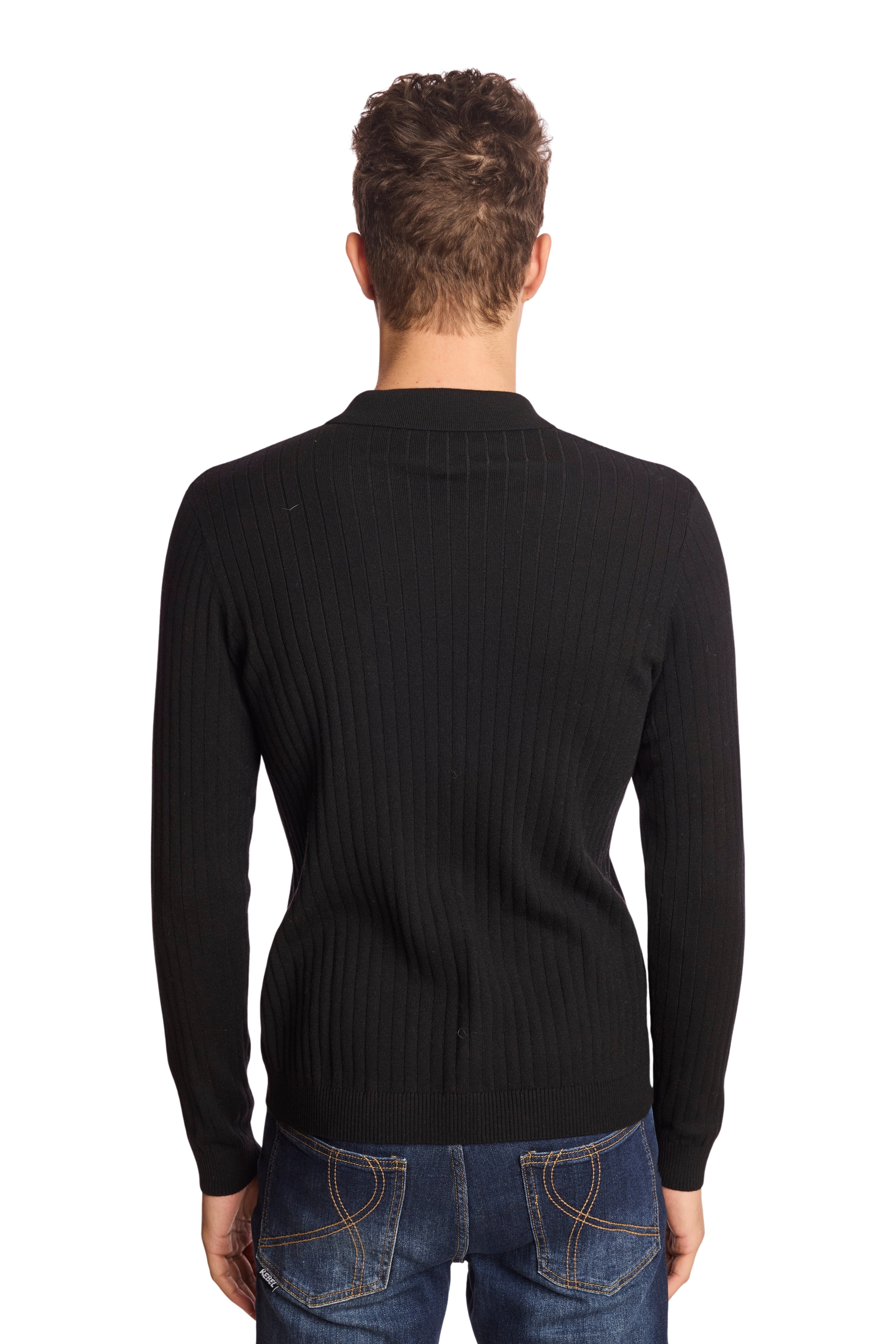 Full Placket Polo - Black Onyx