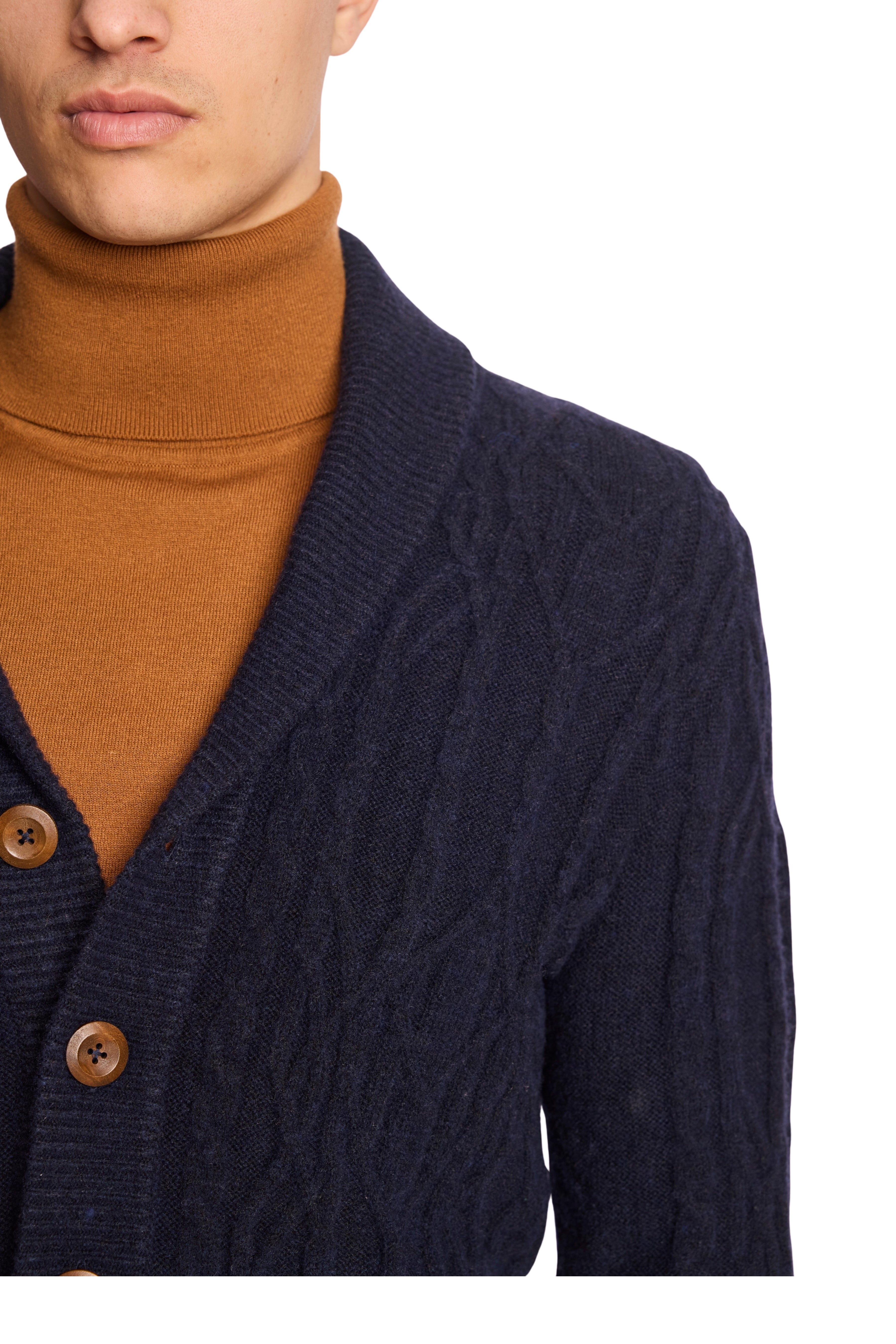 Shawl Collar Cardigan - Midnight Navy
