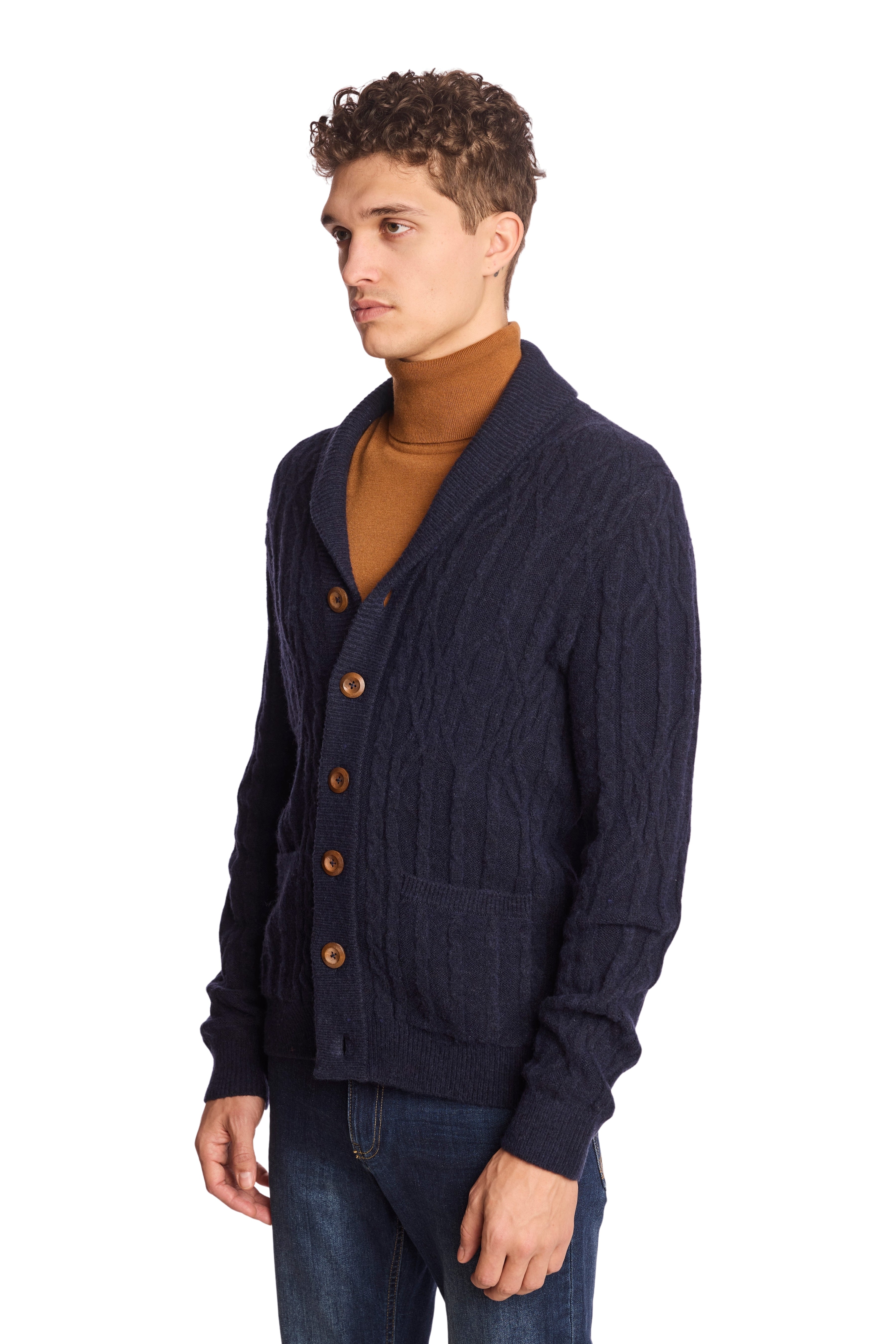 Shawl Collar Cardigan - Midnight Navy