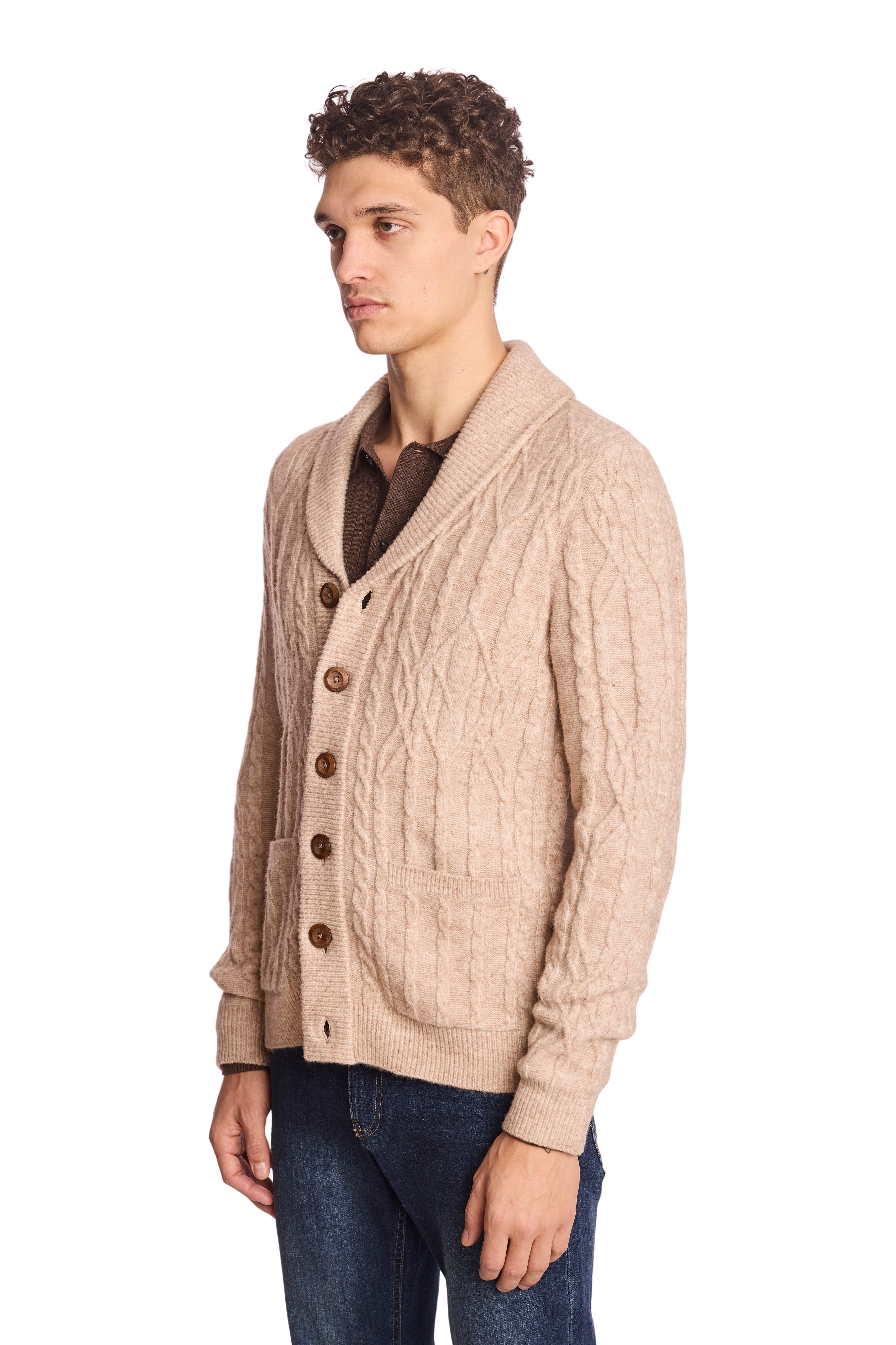 Shawl Collar Cardigan - Mist
