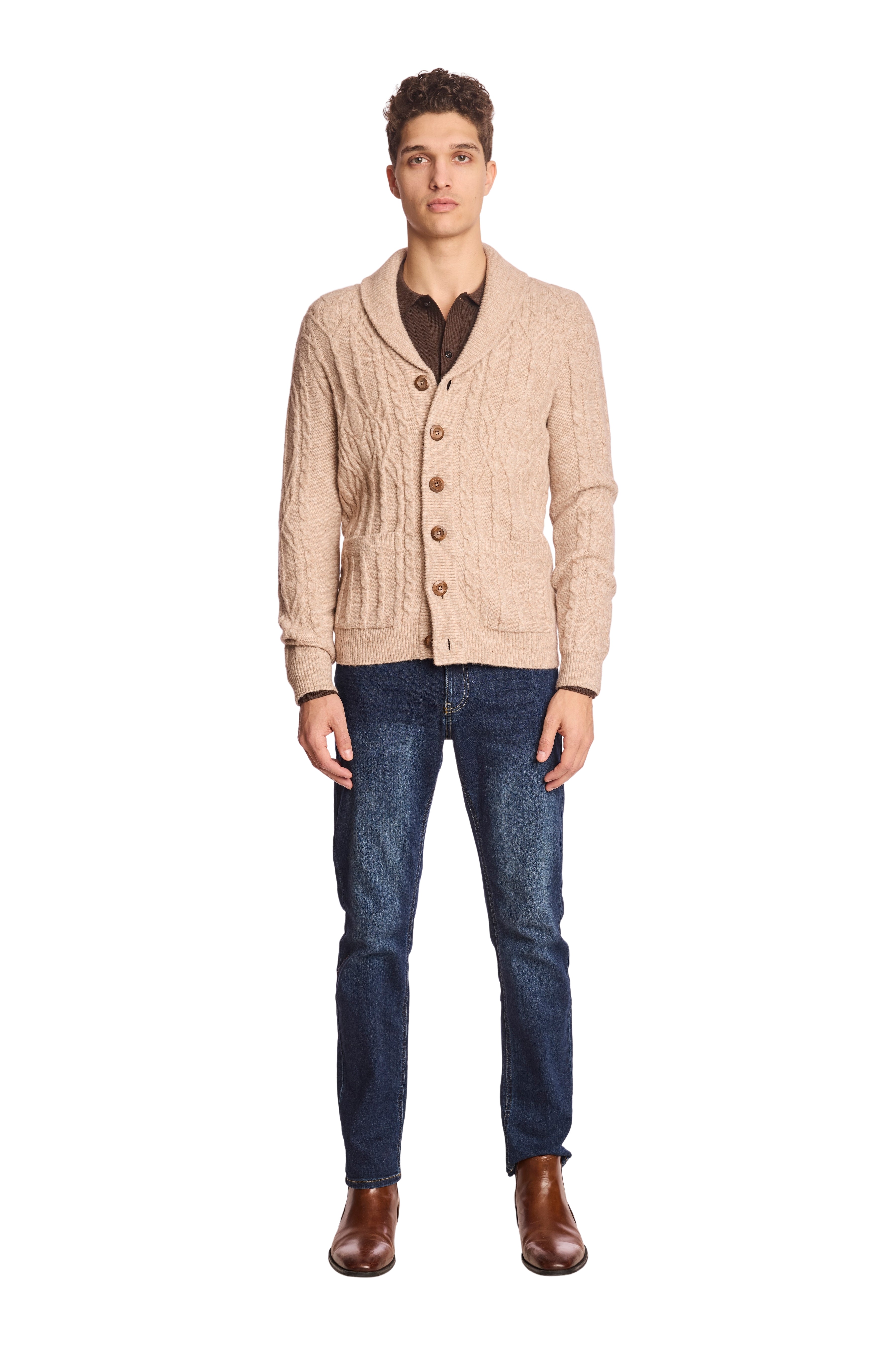 Shawl Collar Cardigan - Mist