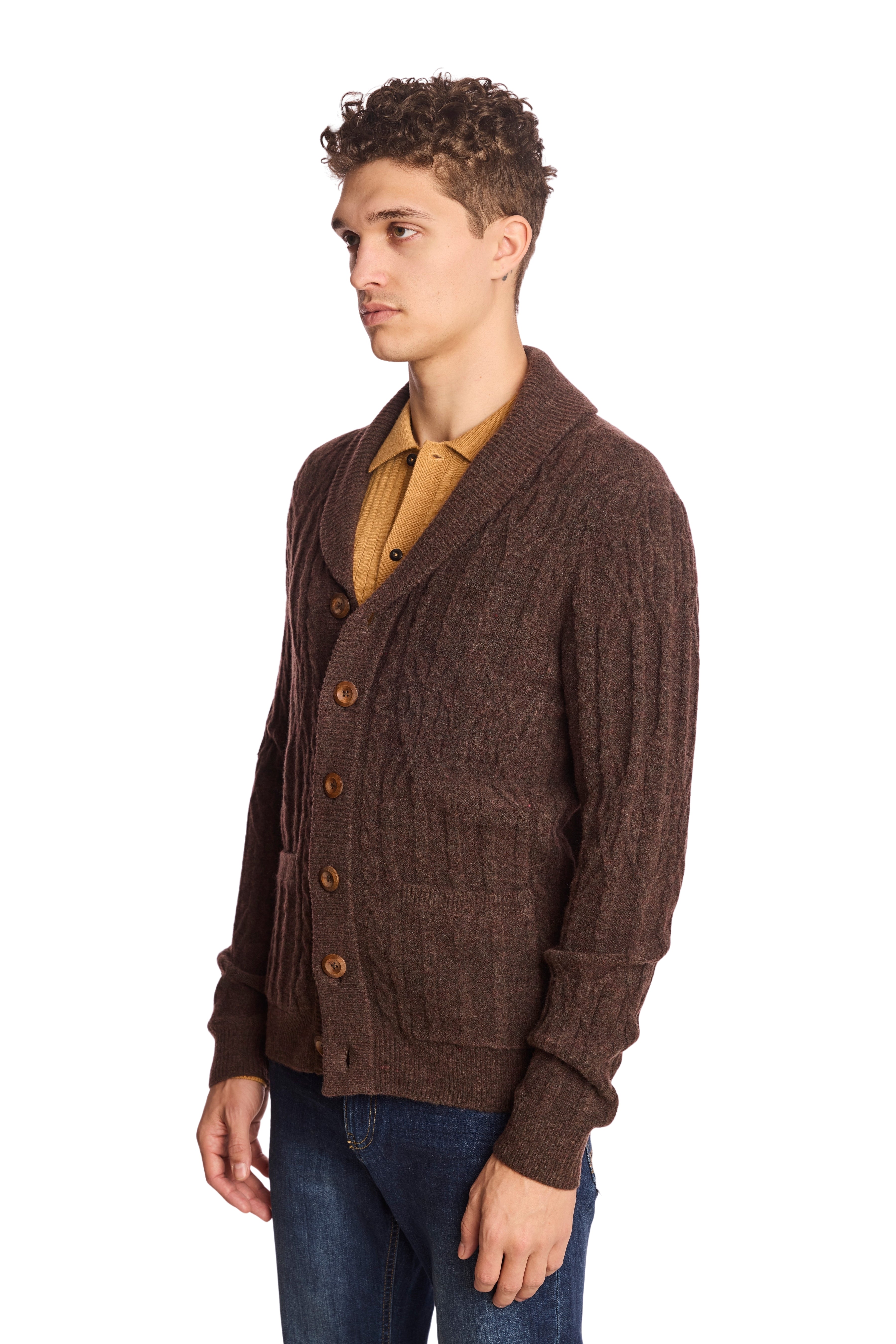 Shawl Collar Cardigan - Acorn