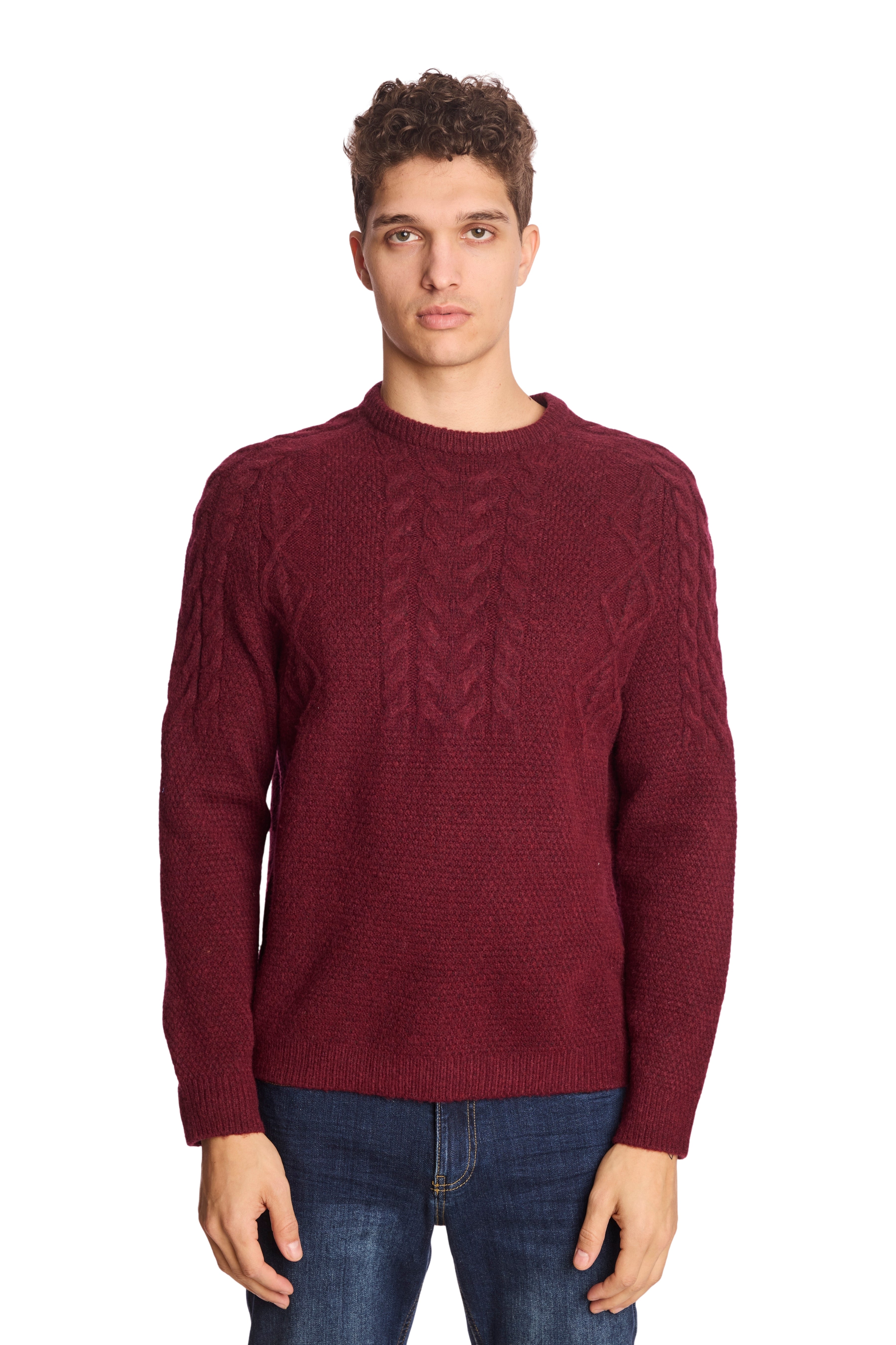 Crewneck Sweater - Dark Maroon