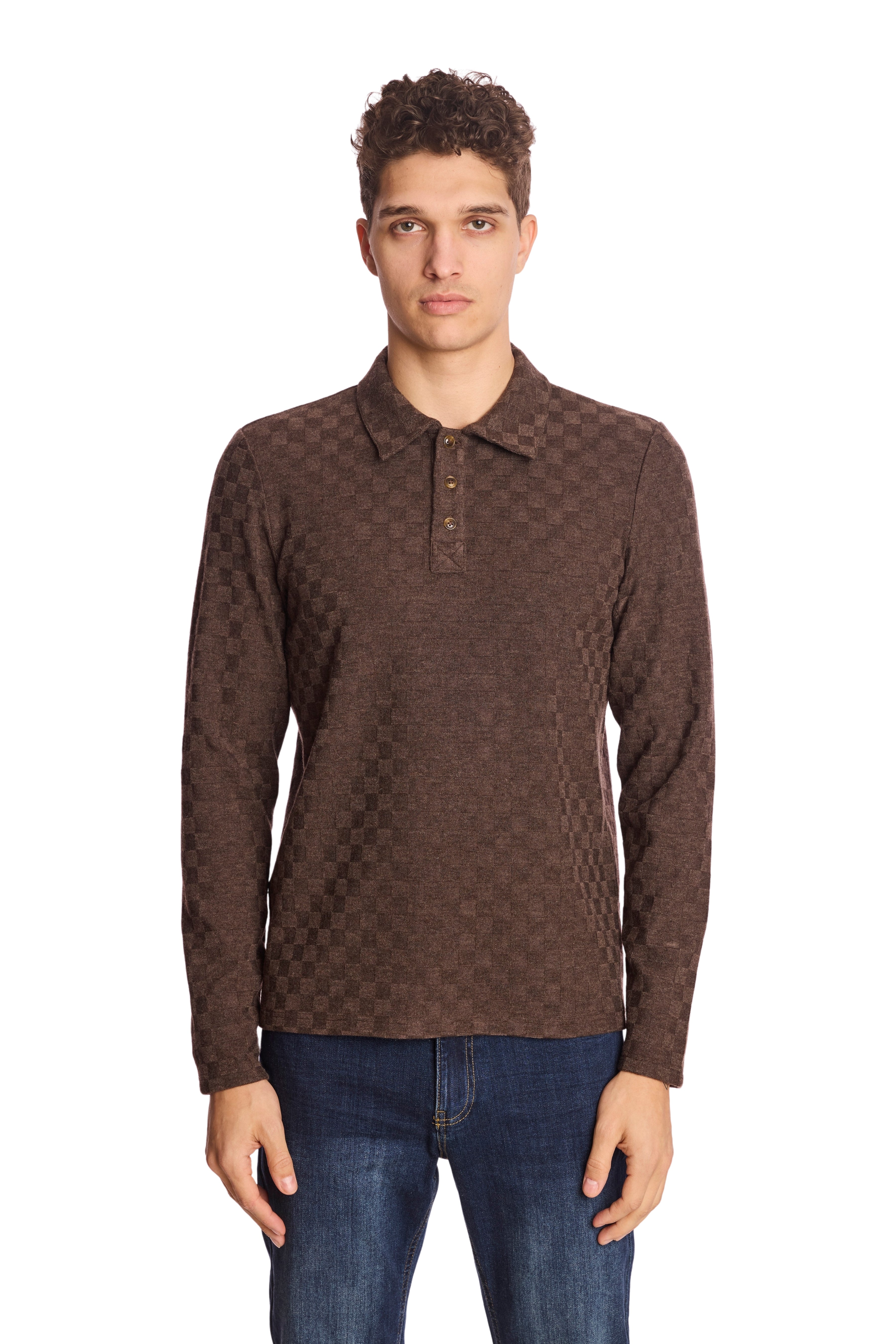 3-Button Polo - Chocolate Coffee