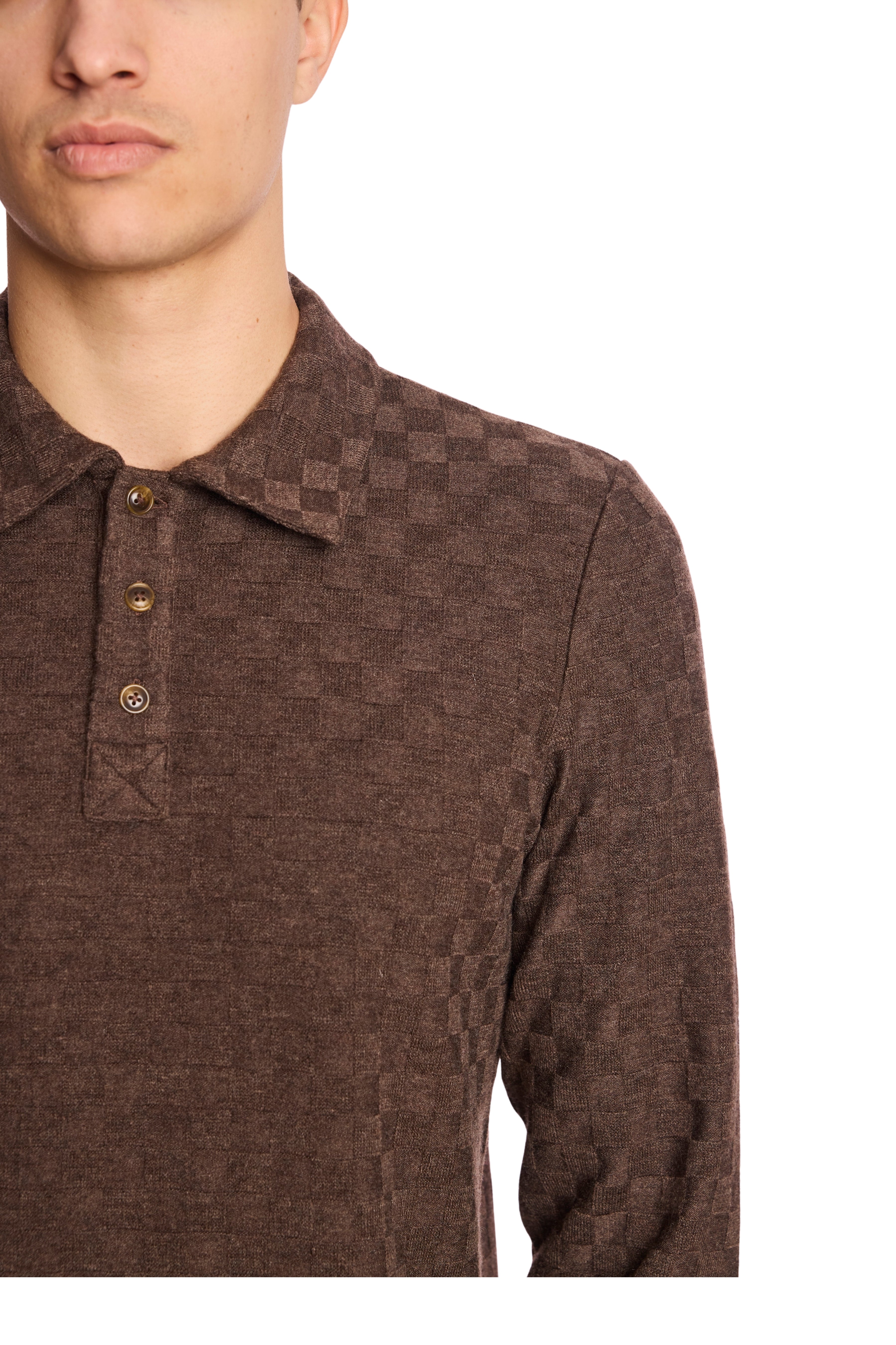 3-Button Polo - Chocolate Coffee