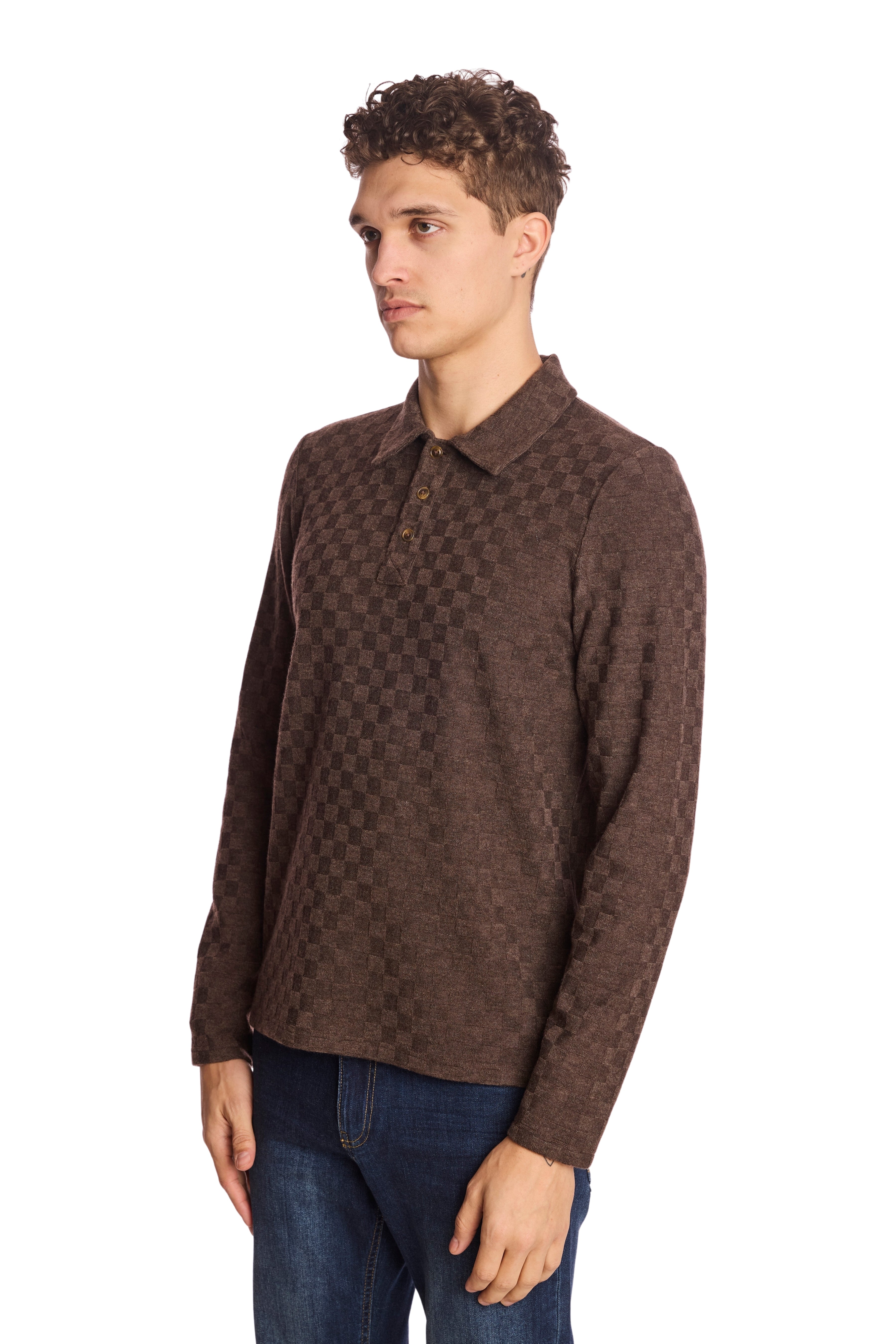 3-Button Polo - Chocolate Coffee