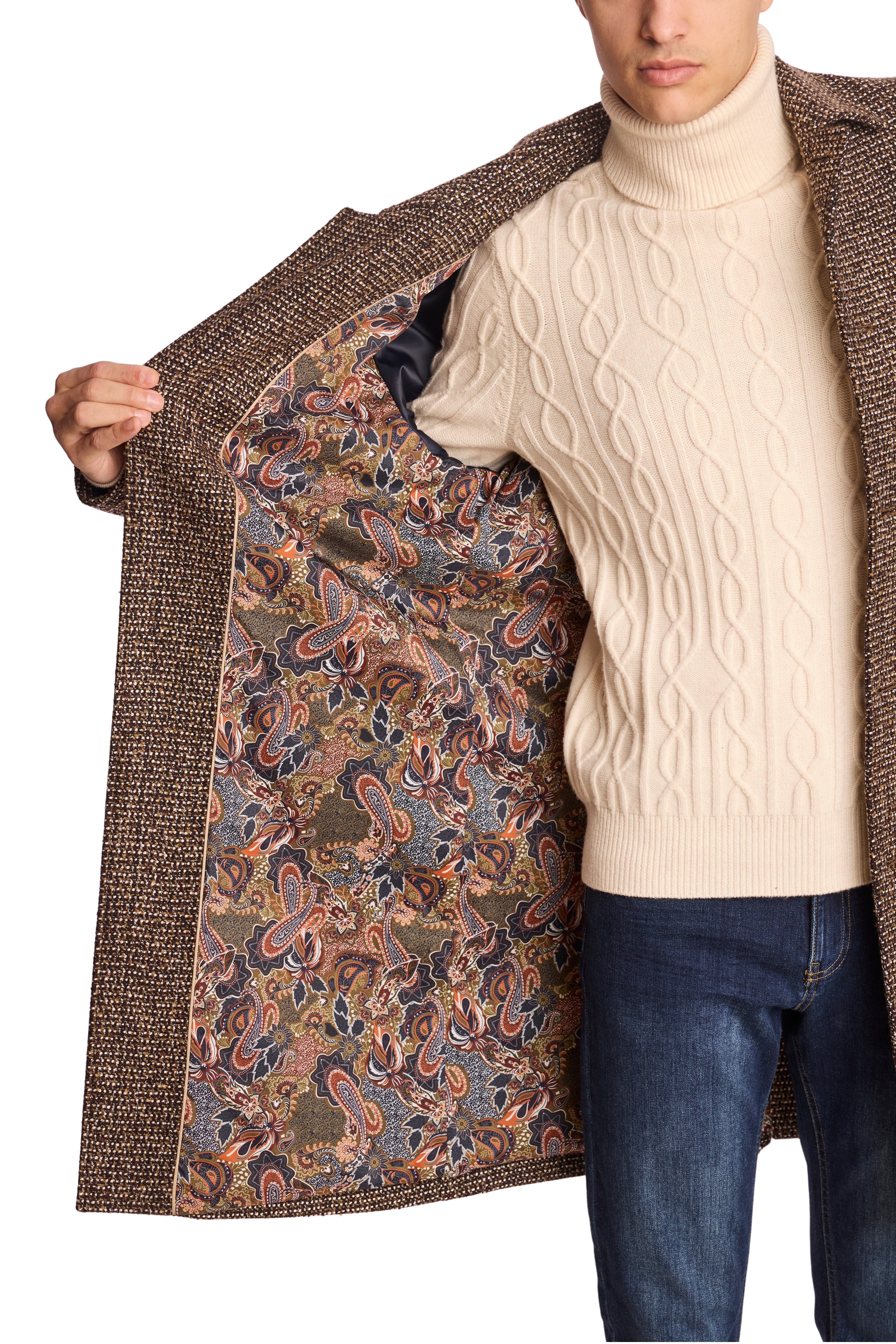 Big Boy Overcoat - Brown Army White